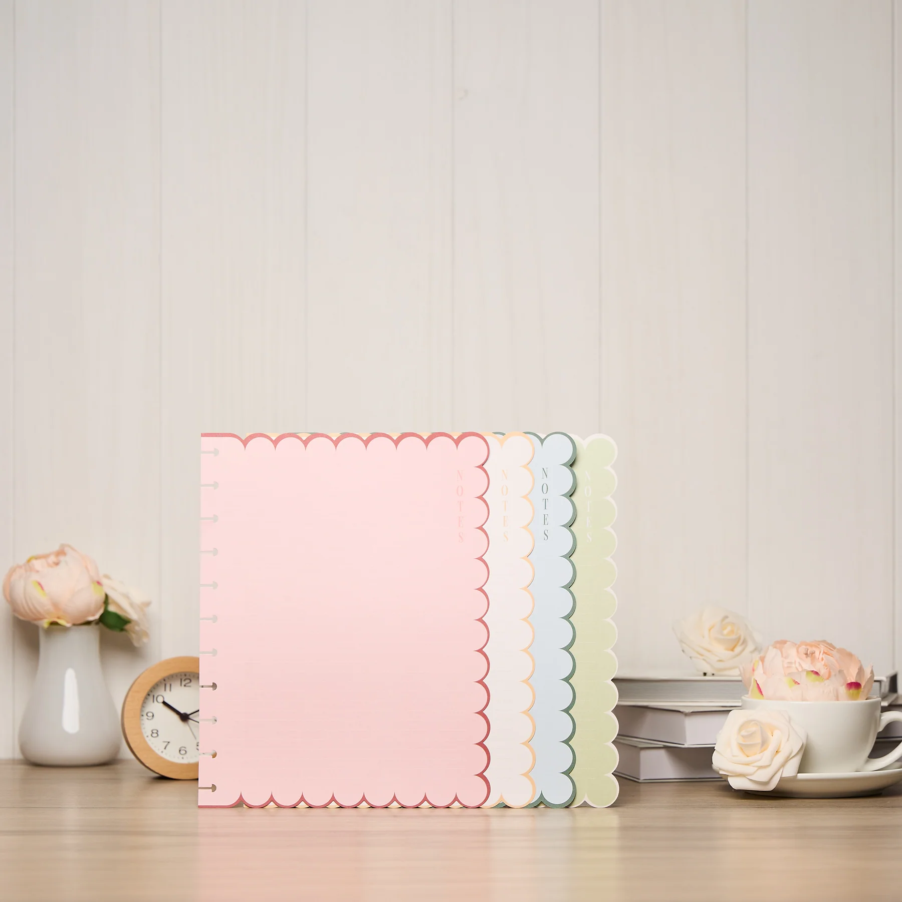 Café Coquette - Scalloped Edge Dotted Lined Big Filler Paper - 40 Sheets - Image 3