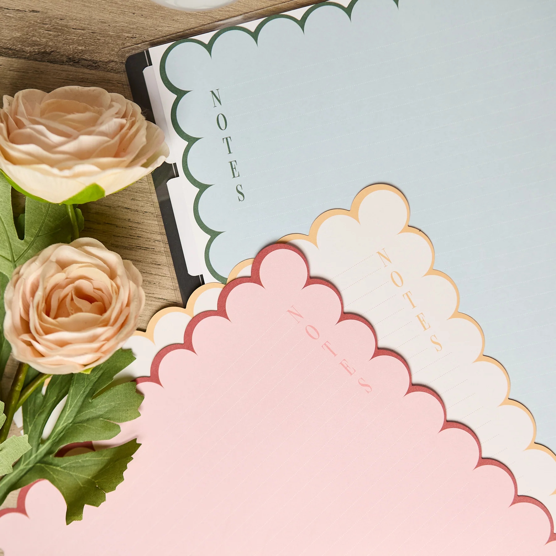 Café Coquette - Scalloped Edge Dotted Lined Big Filler Paper - 40 Sheets - Image 5
