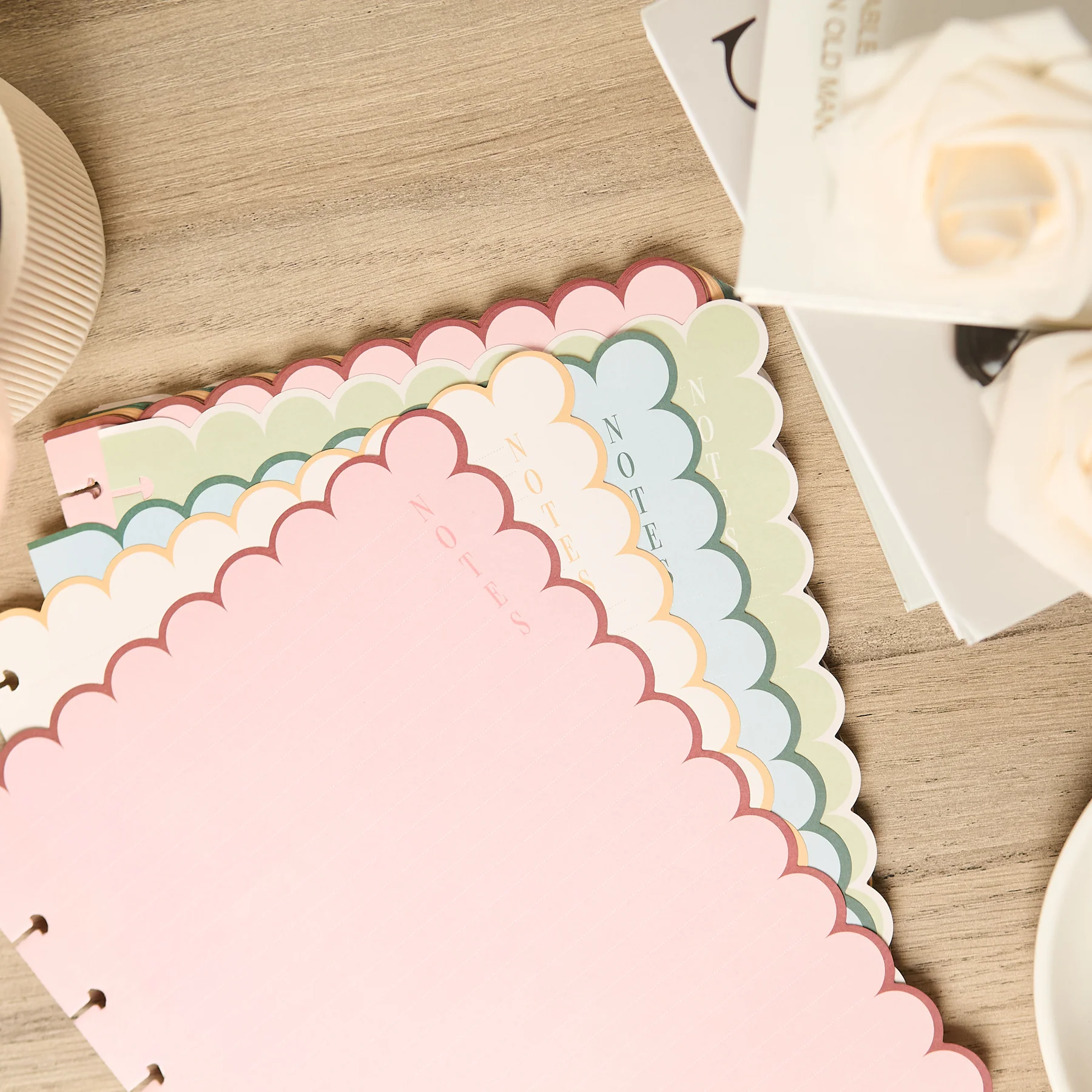 Café Coquette - Scalloped Edge Dotted Lined Classic Filler Paper - 40 Sheets - Image 4