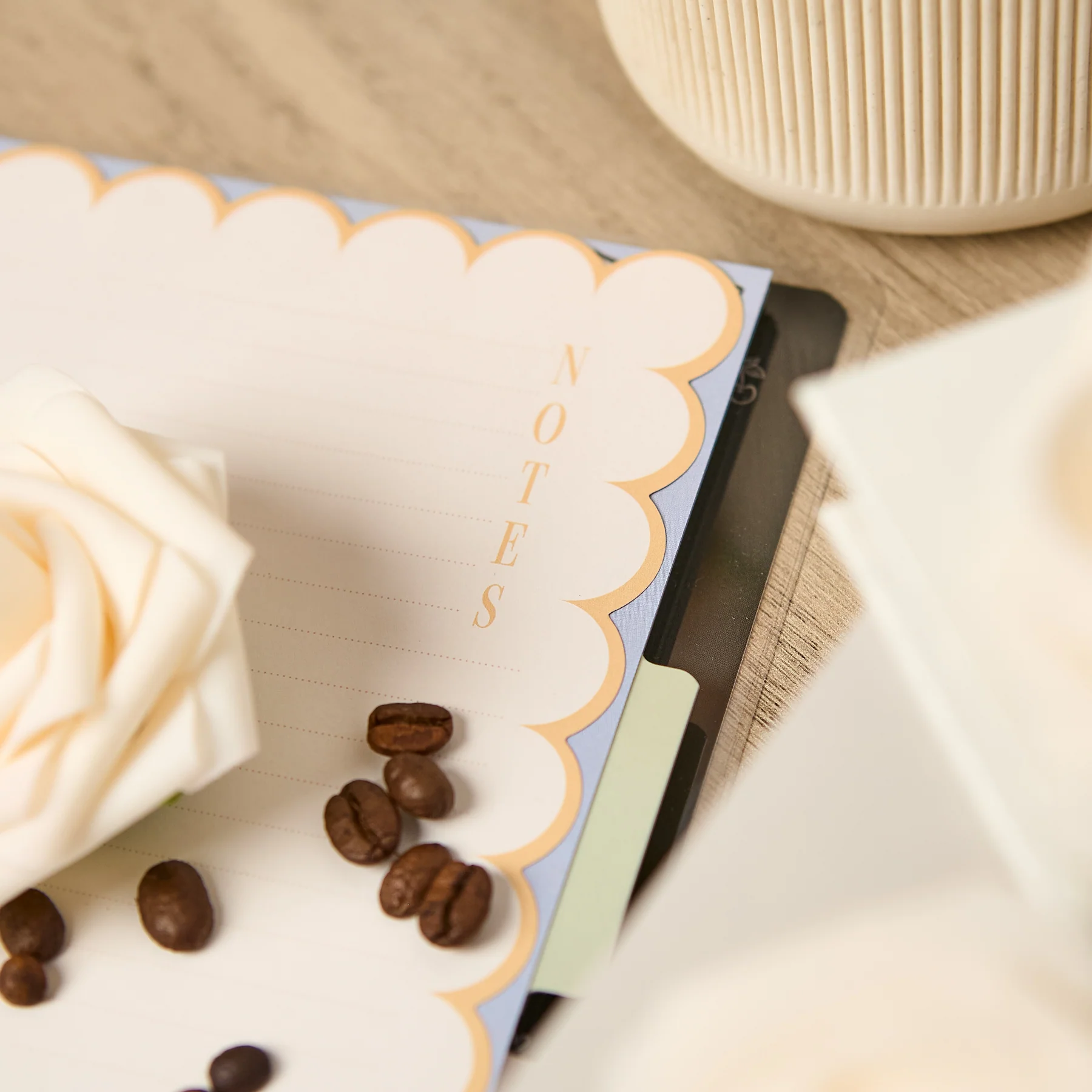Café Coquette - Scalloped Edge Dotted Lined Classic Filler Paper - 40 Sheets - Image 5