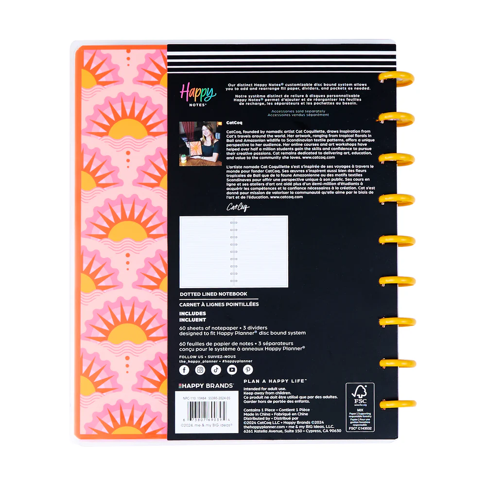 Cat Coq x Happy Planner Retro Sunset - Dotted Lined Classic Notebook - 60 Sheets - Image 10