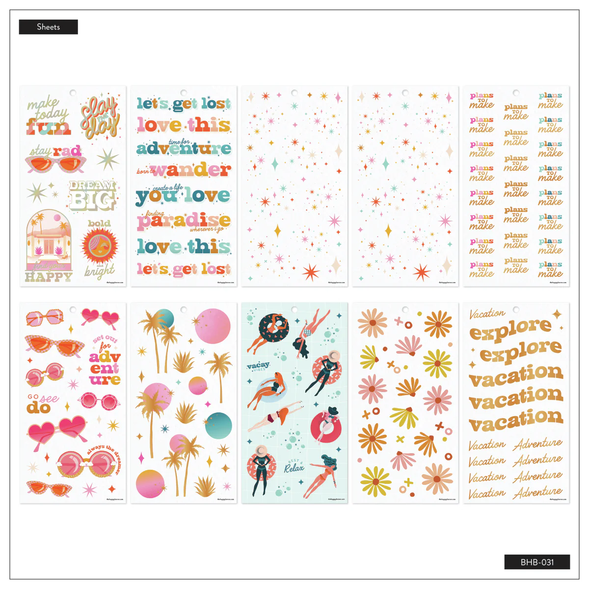 Cat Coq x Happy Planner Retro Sunset Traveler - Be Happy Box - Image 14