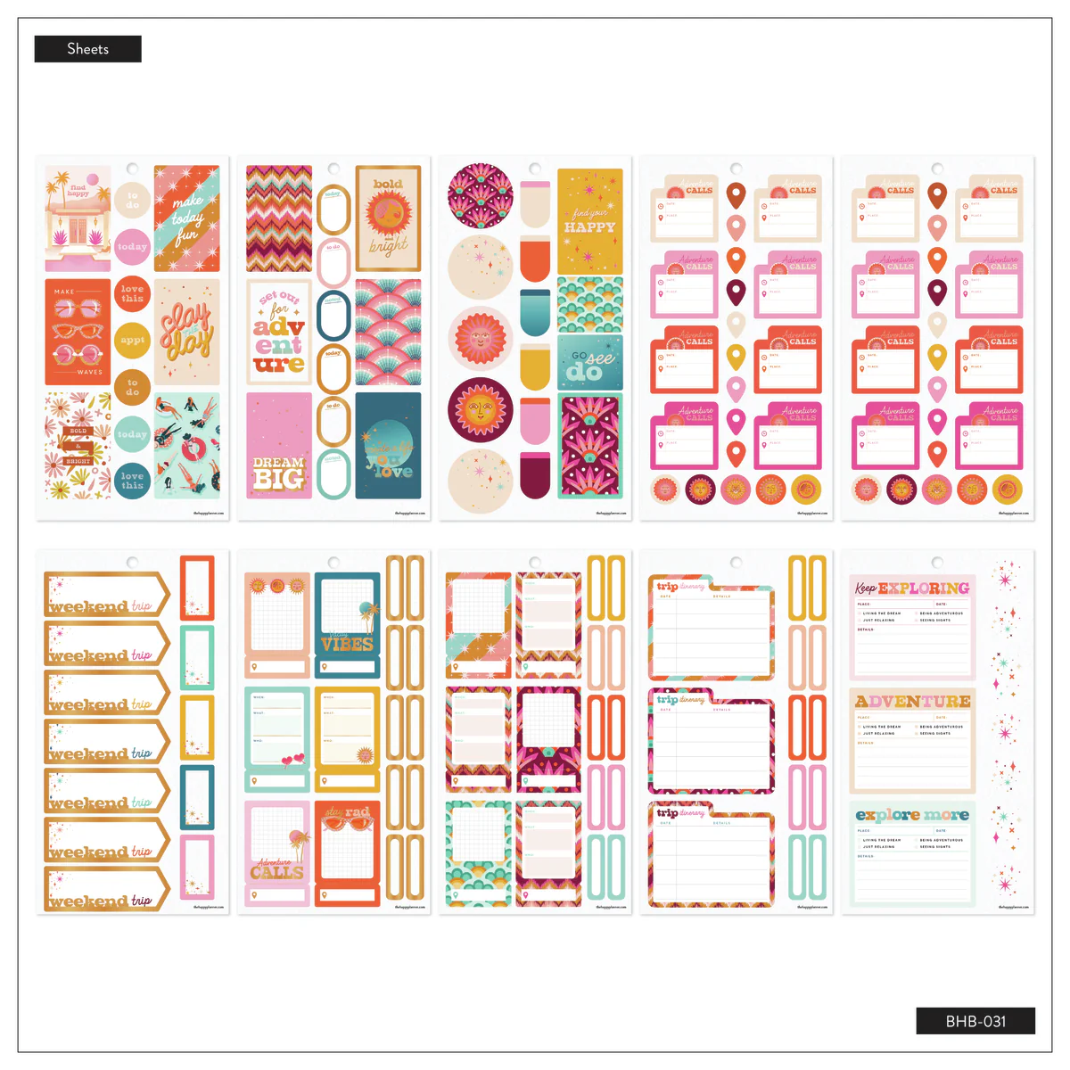 Cat Coq x Happy Planner Retro Sunset Traveler - Be Happy Box - Image 15
