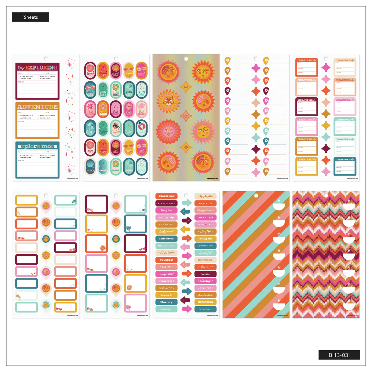 Cat Coq x Happy Planner Retro Sunset Traveler - Be Happy Box - Image 16