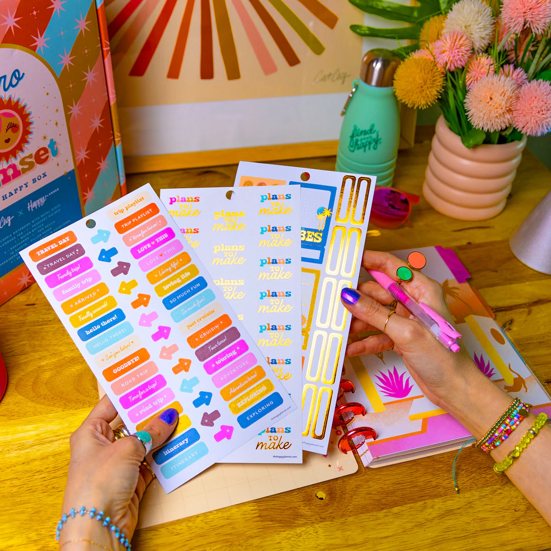 Cat Coq x Happy Planner Retro Sunset Traveler - Be Happy Box - Image 9