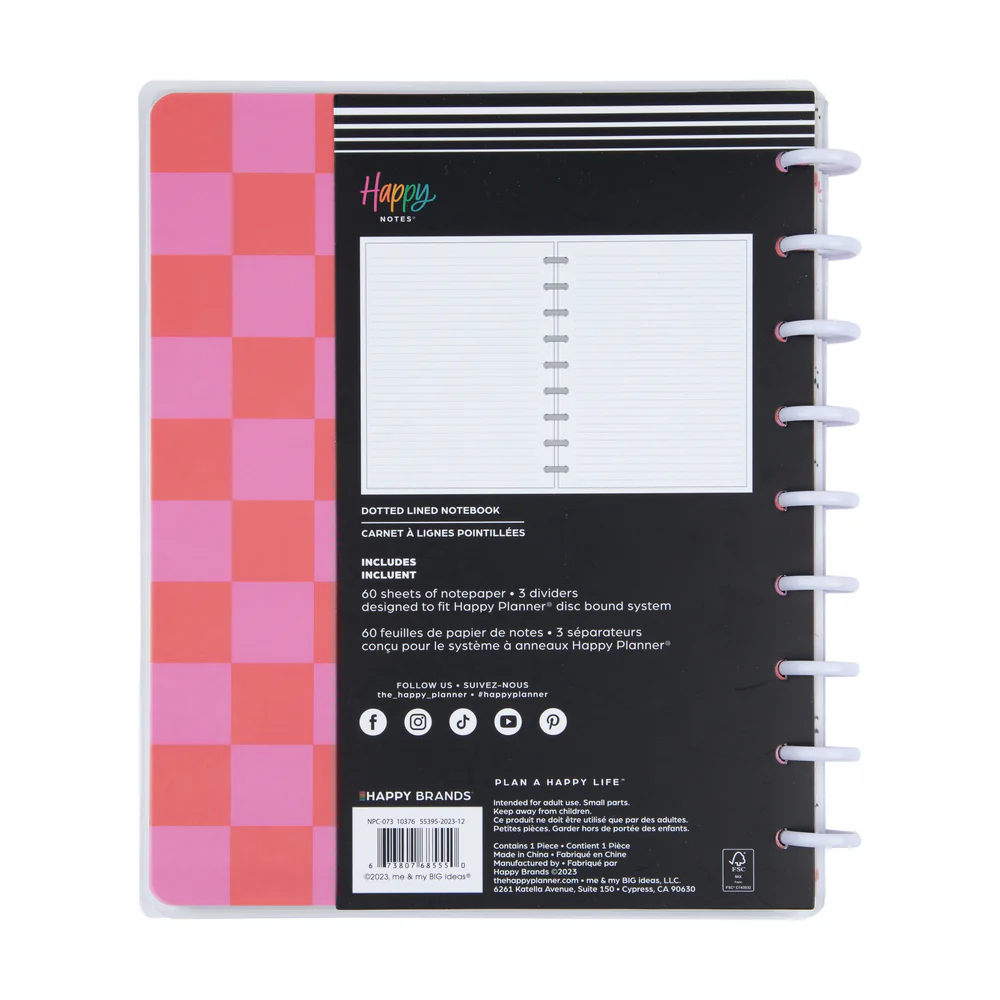 Checkered Brights - Dotted Lined Classic Notebook - 60 Sheets - Image 8