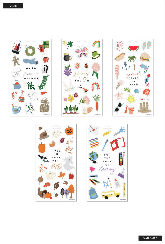 Cheerful Seasonal Stickers - 5 Sticker Sheets - Image 14