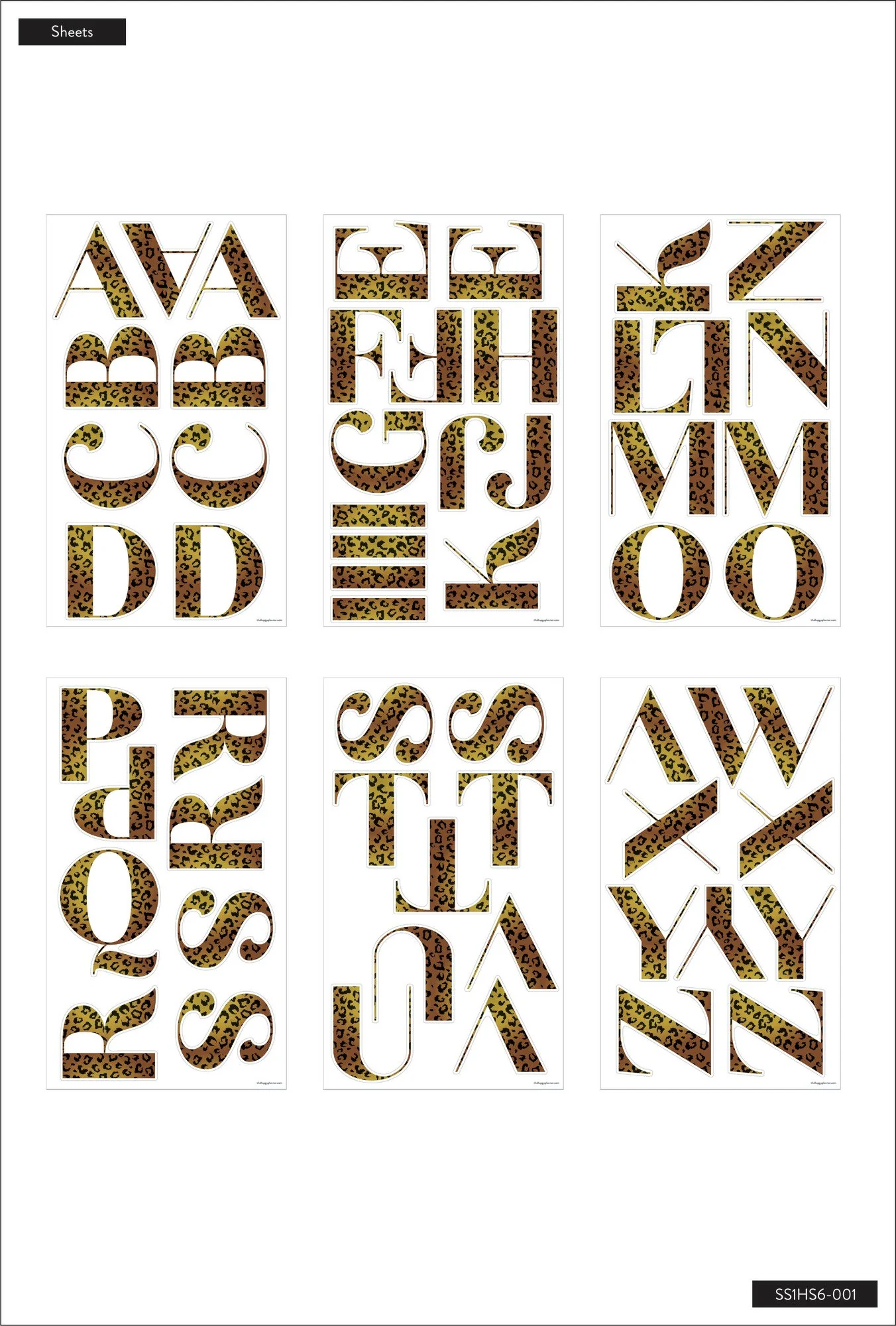 Cheetah Alphabet Stickers - Image 4