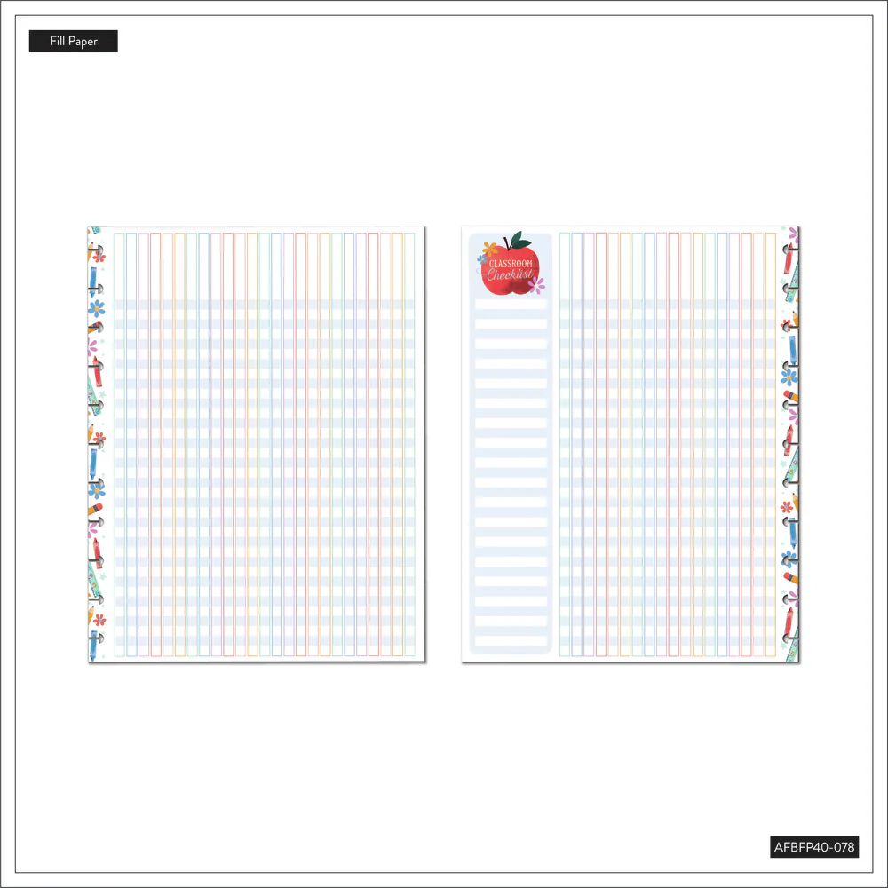 Classroom Brights Teacher - Teacher Checklist Big Filler Paper - 40 Sheets - Image 3