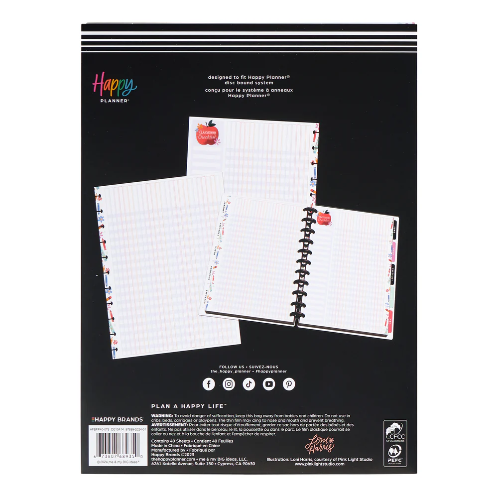 Classroom Brights Teacher - Teacher Checklist Big Filler Paper - 40 Sheets - Image 5