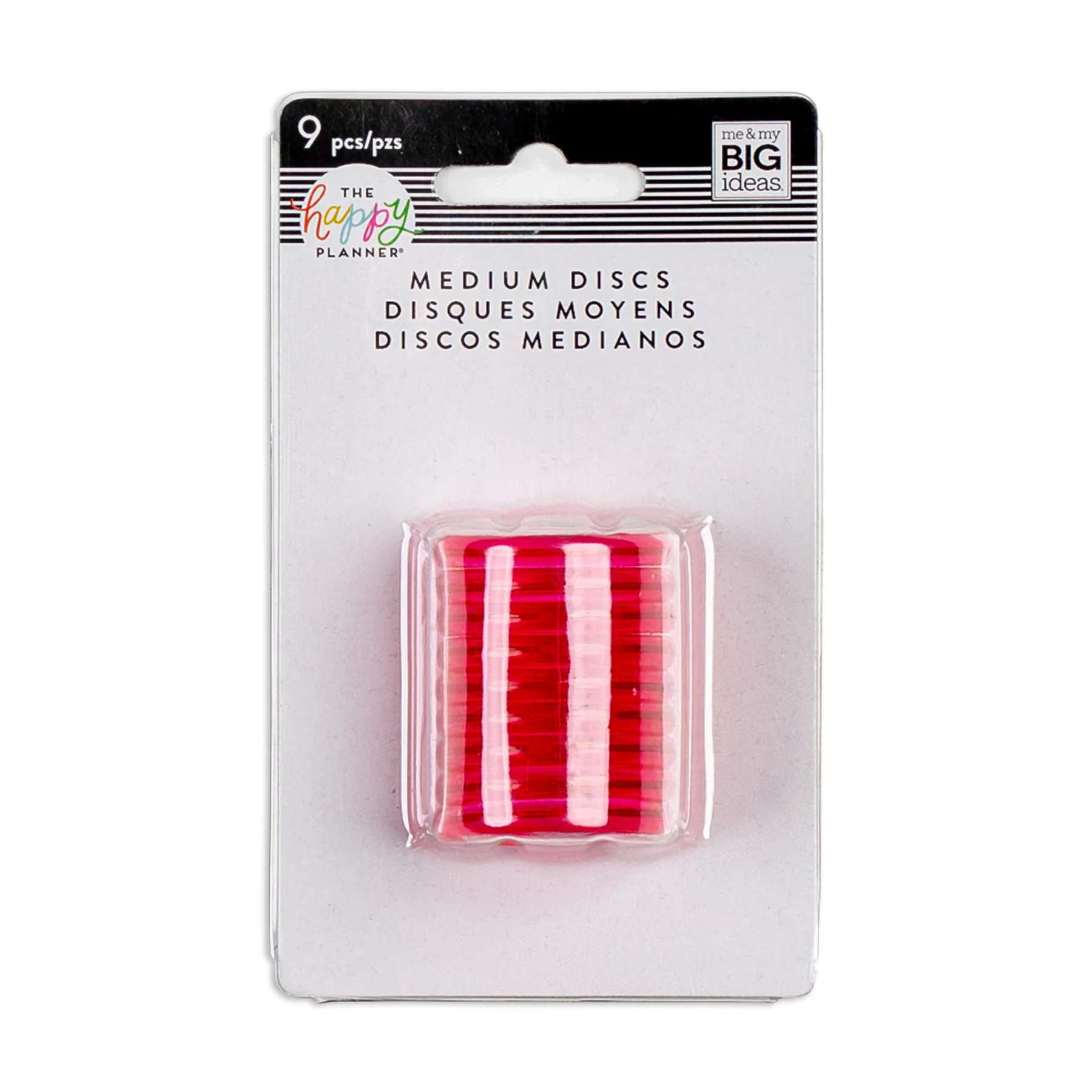 Clear Hot Pink - Medium Plastic Disc Set - Image 2