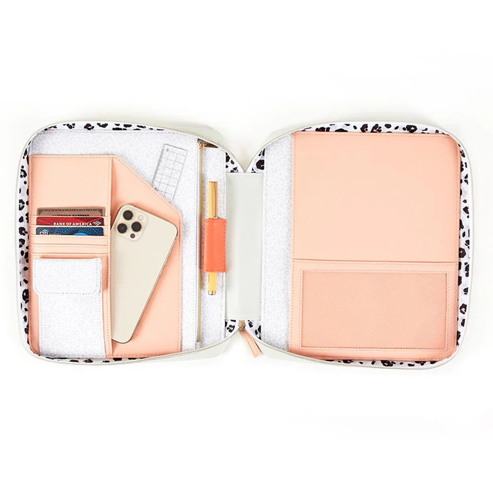Colorful Leopard Classic Planner Zip Folio - Image 3