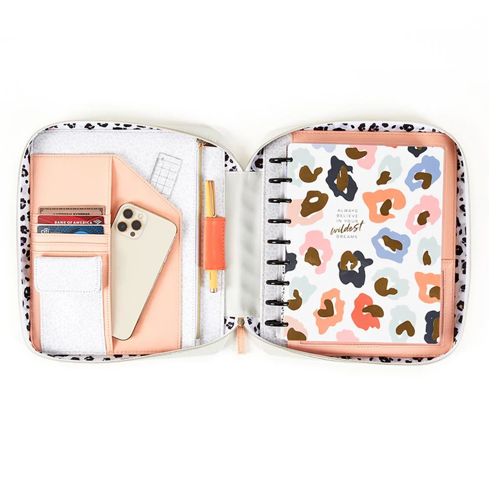 Colorful Leopard Classic Planner Zip Folio - Image 4
