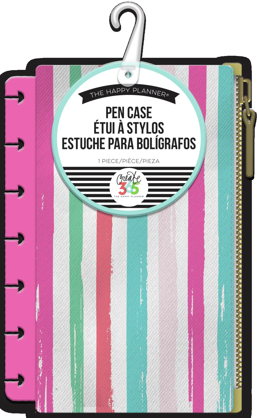 Colorful Stripes Mini Snap-In Pen Pouch - Image 3
