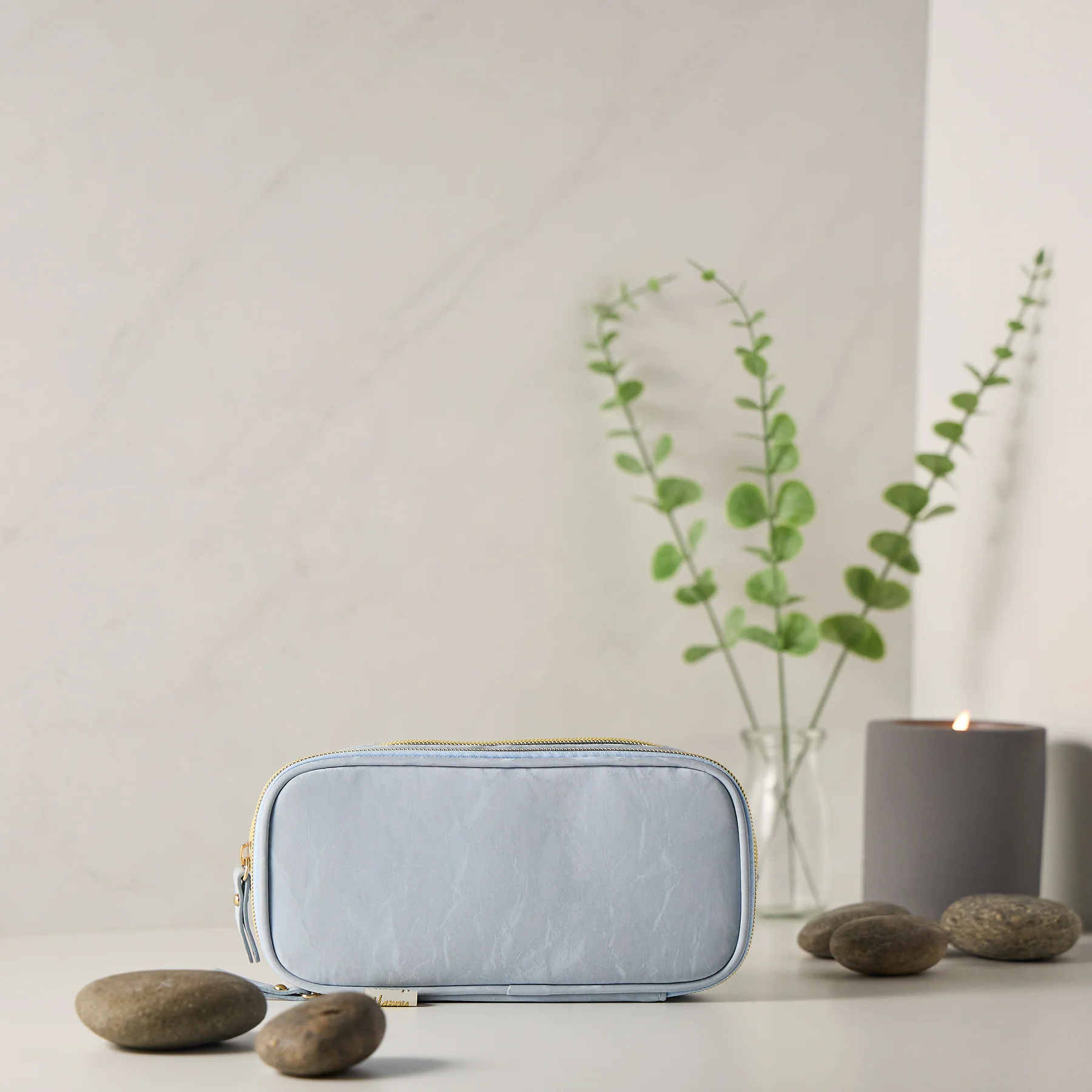 Cornflower - Textured Fabric Pen & Pencil Zip Pouch - Image 3