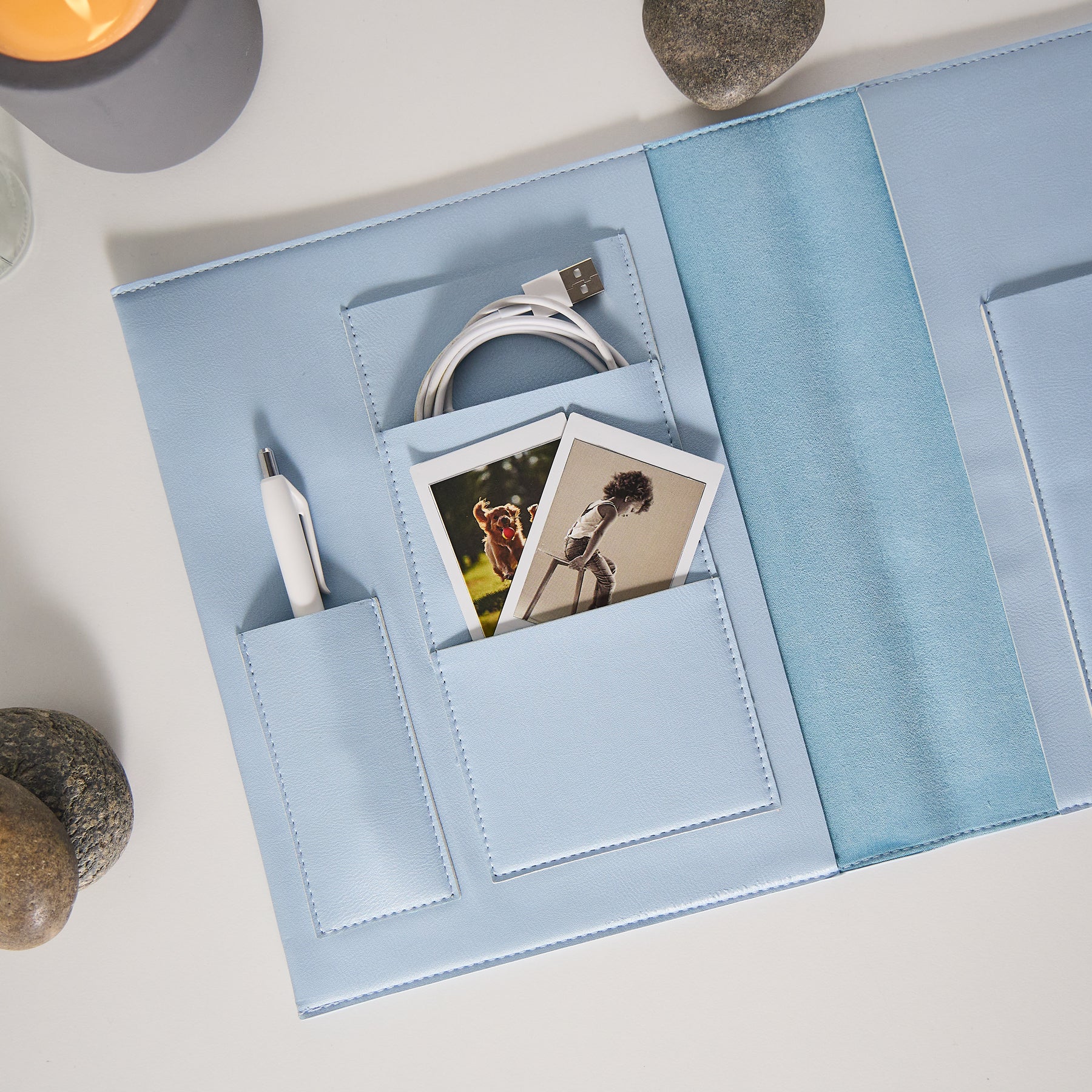 Cornflower Vegan Leather - Deluxe Classic Planner Folio - Image 4