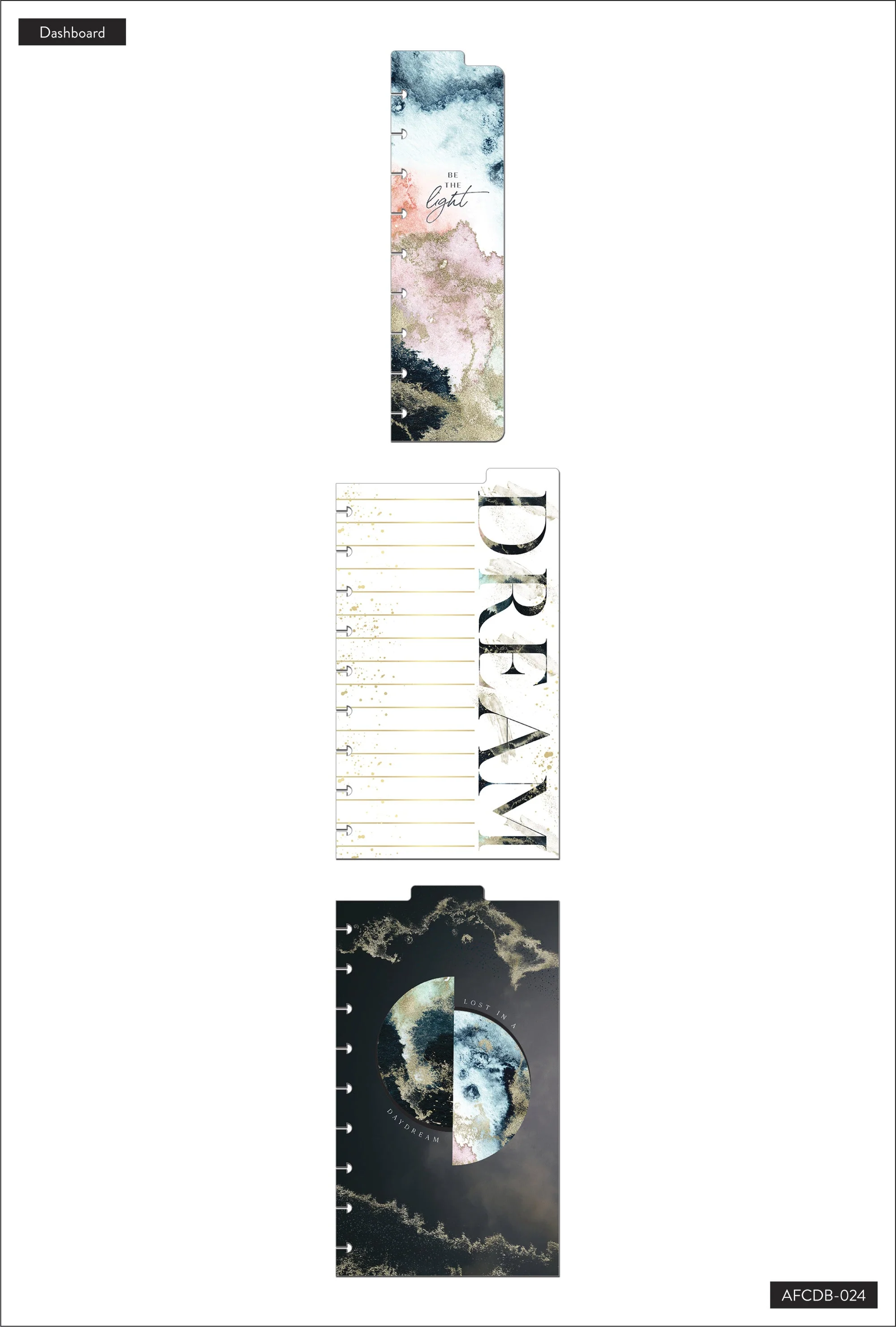 Cosmic Watercolor Classic Dashboard - 3 Pack - Image 3