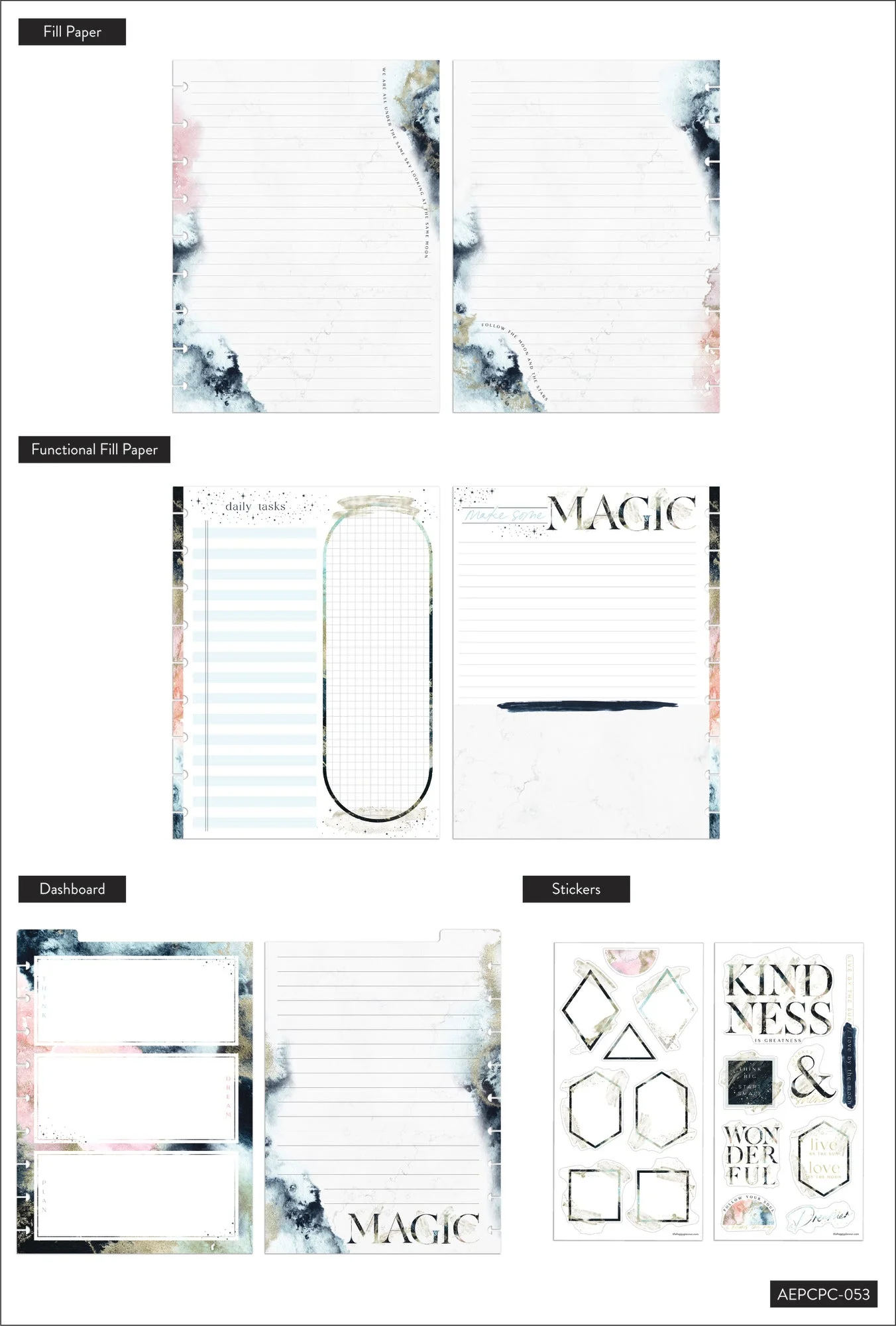 Cosmic Watercolor Classic Planner Companion - Image 5