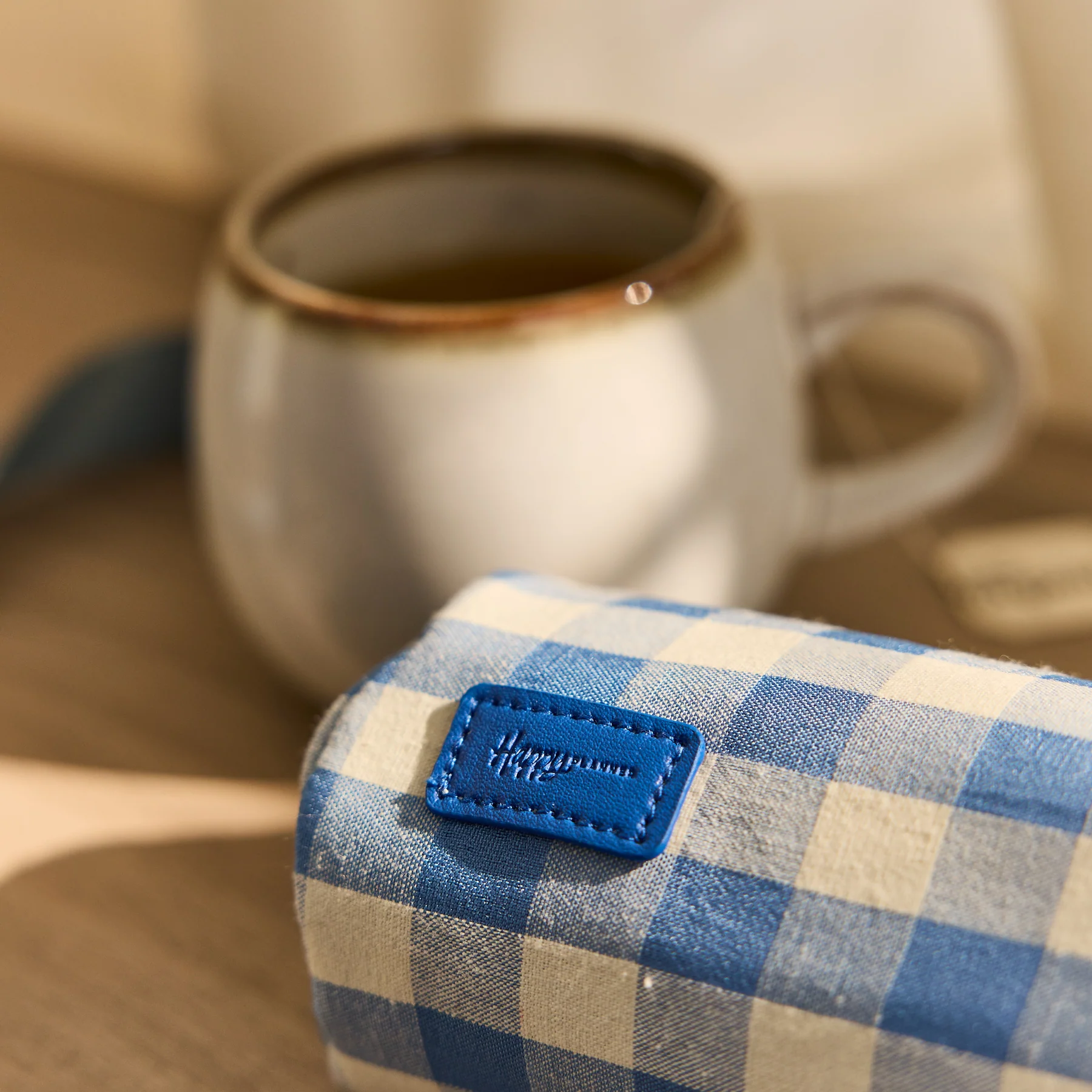 Country Charm - Gingham Fabric Zip Pouch - Image 5