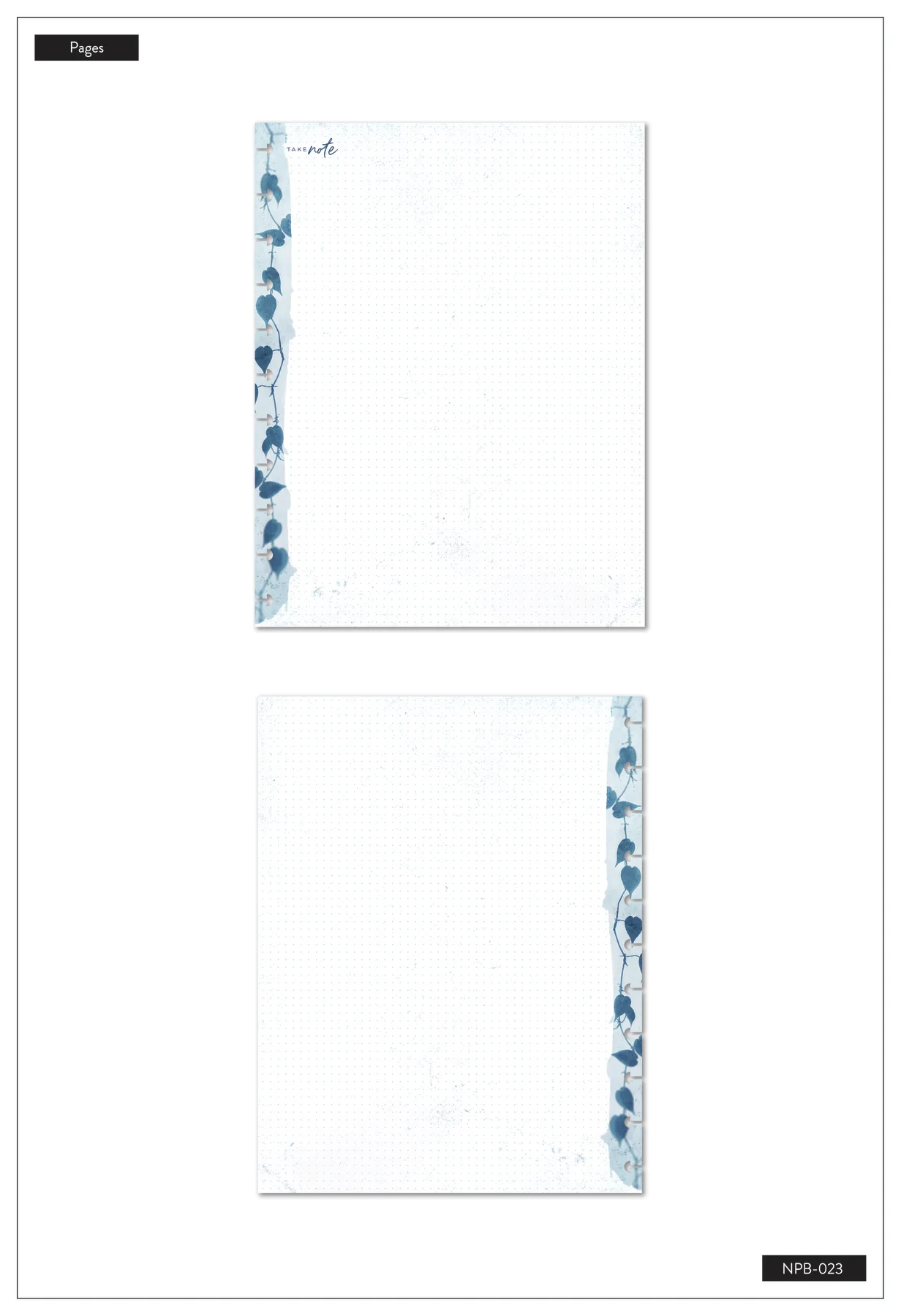Cyanotype Big Notebook - Dot Grid Pages - 60 Sheets - Image 7