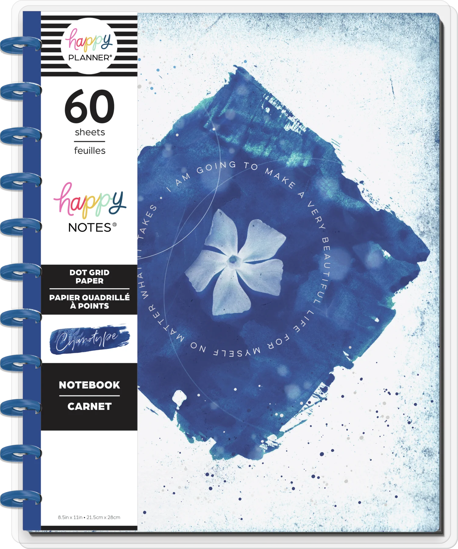 Cyanotype Big Notebook - Dot Grid Pages - 60 Sheets - Image 8