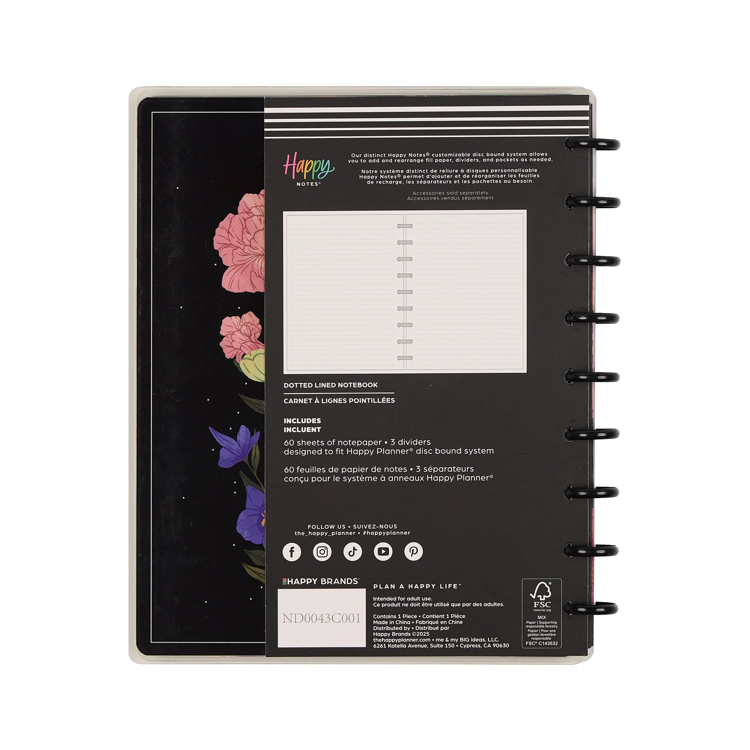 Dark Garden - Dotted Lined Classic Notebook - 60 Sheets - Image 15