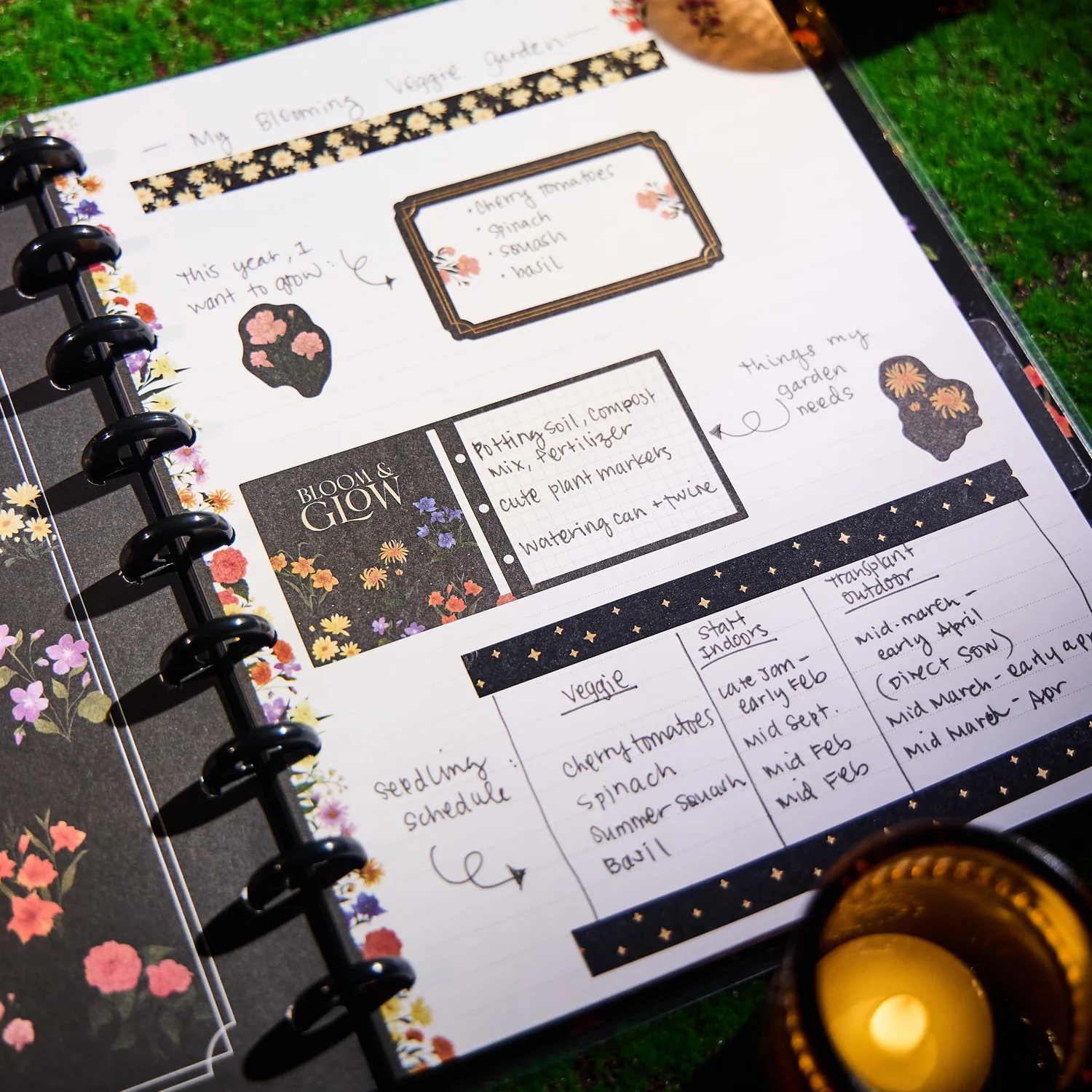 Dark Garden - Dotted Lined Classic Notebook - 60 Sheets - Image 4
