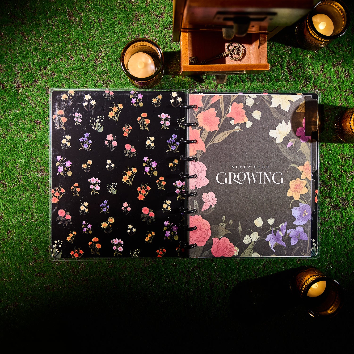 Dark Garden - Dotted Lined Classic Notebook - 60 Sheets - Image 5