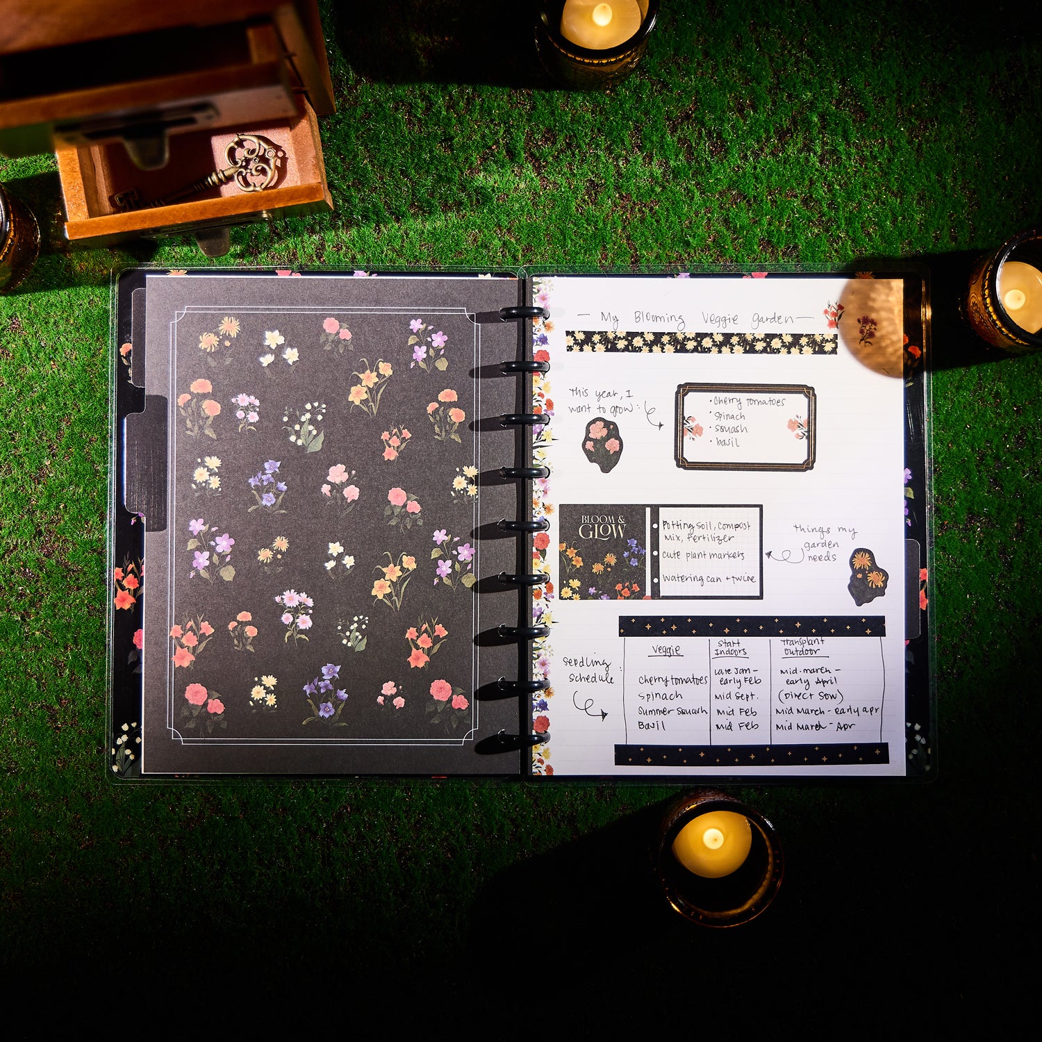 Dark Garden - Dotted Lined Classic Notebook - 60 Sheets - Image 6
