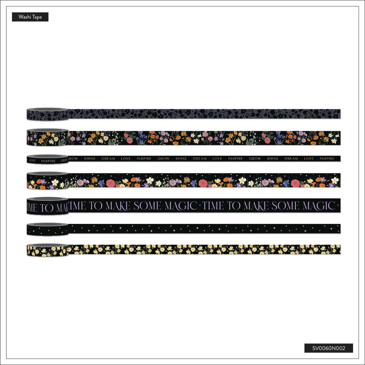Dark Garden - Washi Tape - 7 Pack - Image 10