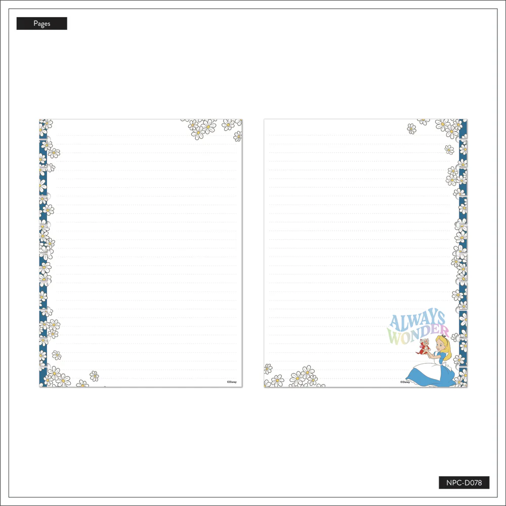 Disney Alice in Wonderland Curious - Dotted Lined Classic Notebook - 60 Sheets - Image 7