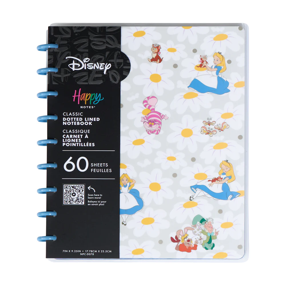 Disney Alice in Wonderland Curious - Dotted Lined Classic Notebook - 60 Sheets - Image 8