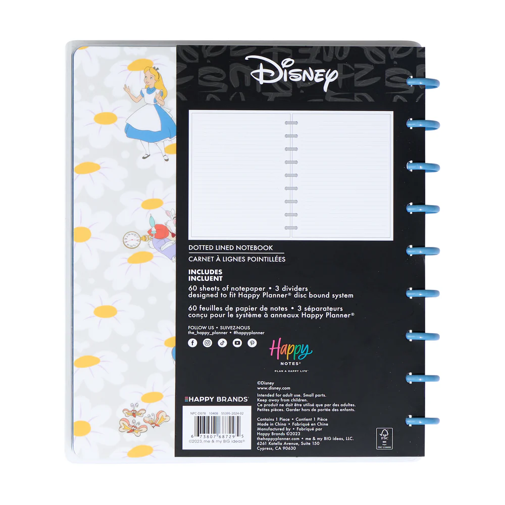 Disney Alice in Wonderland Curious - Dotted Lined Classic Notebook - 60 Sheets - Image 9