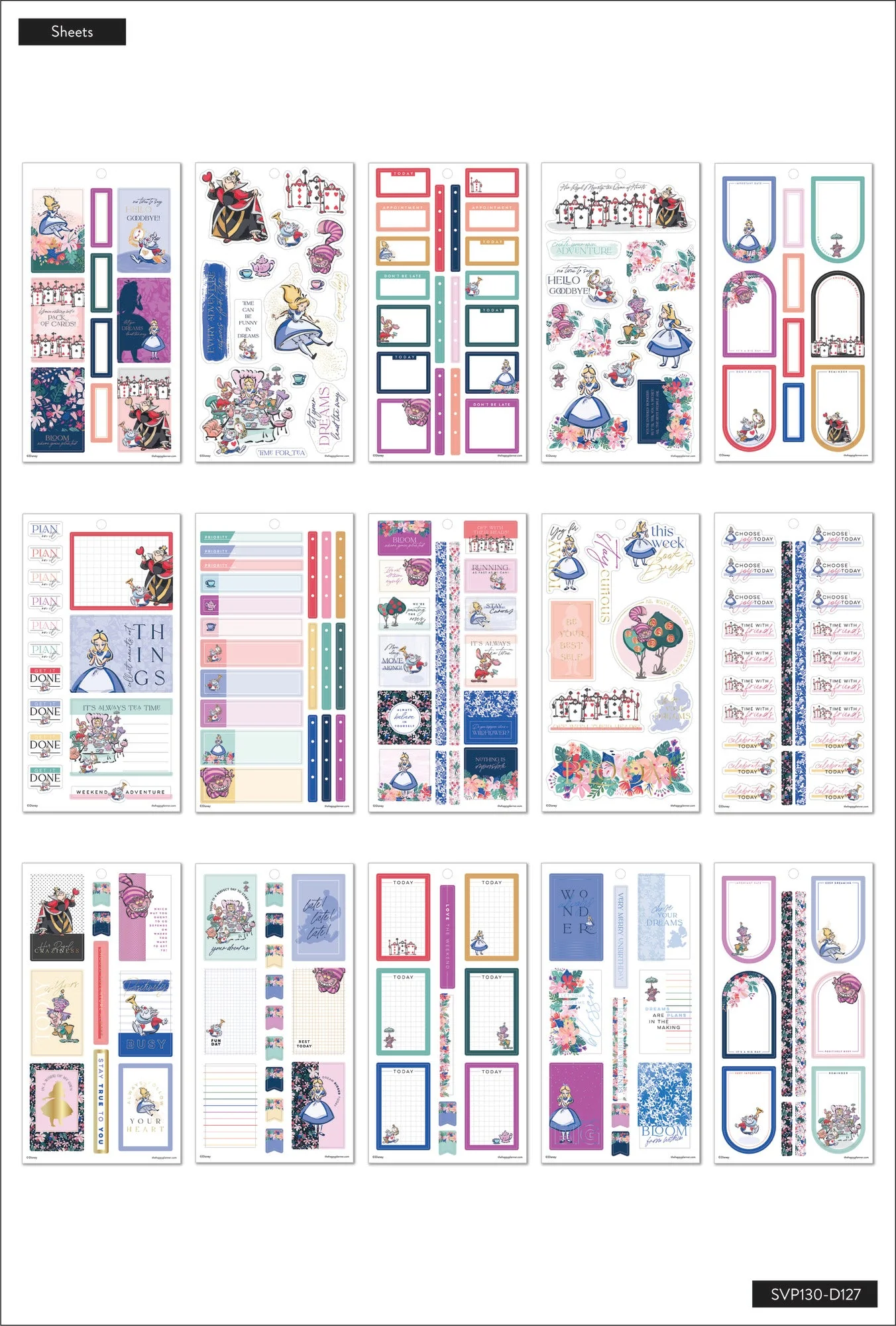 Disney© Alice in Wonderland Value Pack Stickers - Image 4