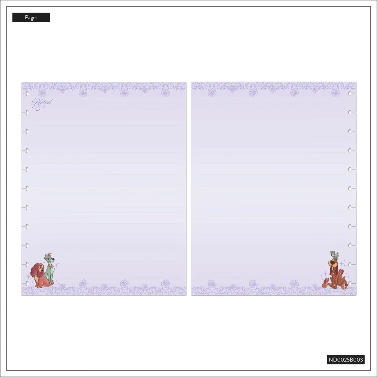 Disney Lady & The Tramp - Dotted Lined Big Notebook - 60 Sheets - Image 8