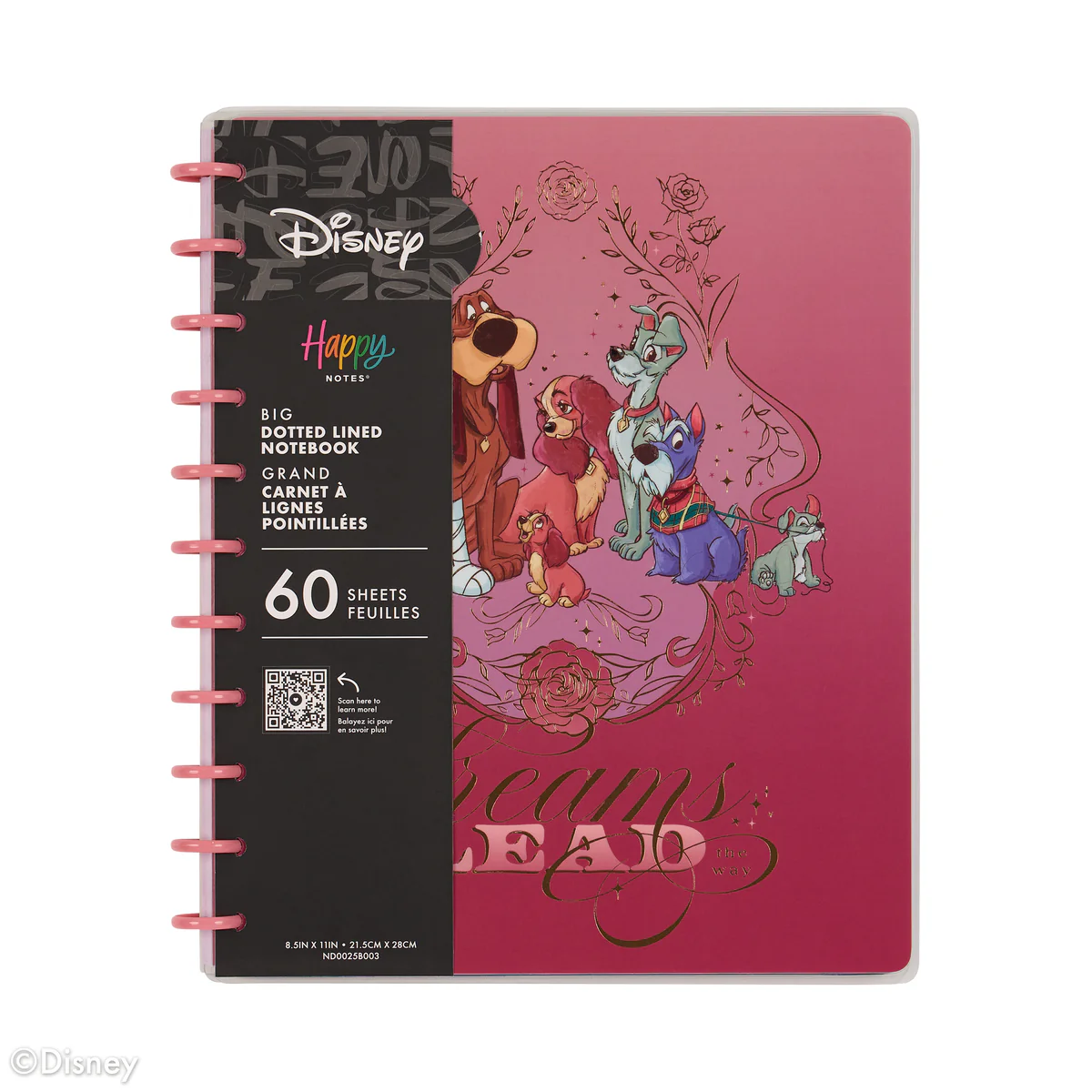 Disney Lady & The Tramp - Dotted Lined Big Notebook - 60 Sheets - Image 9