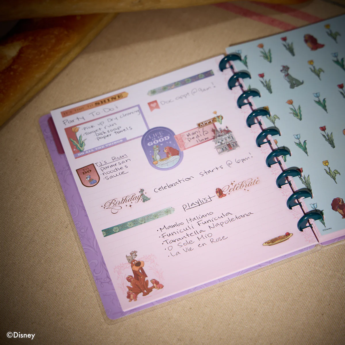 Disney Lady & The Tramp - Dotted Lined Classic Notebook - 60 Sheets - Image 3