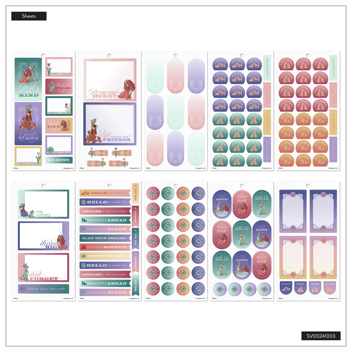 Disney Lady & The Tramp - Value Pack Stickers - Big - Image 16