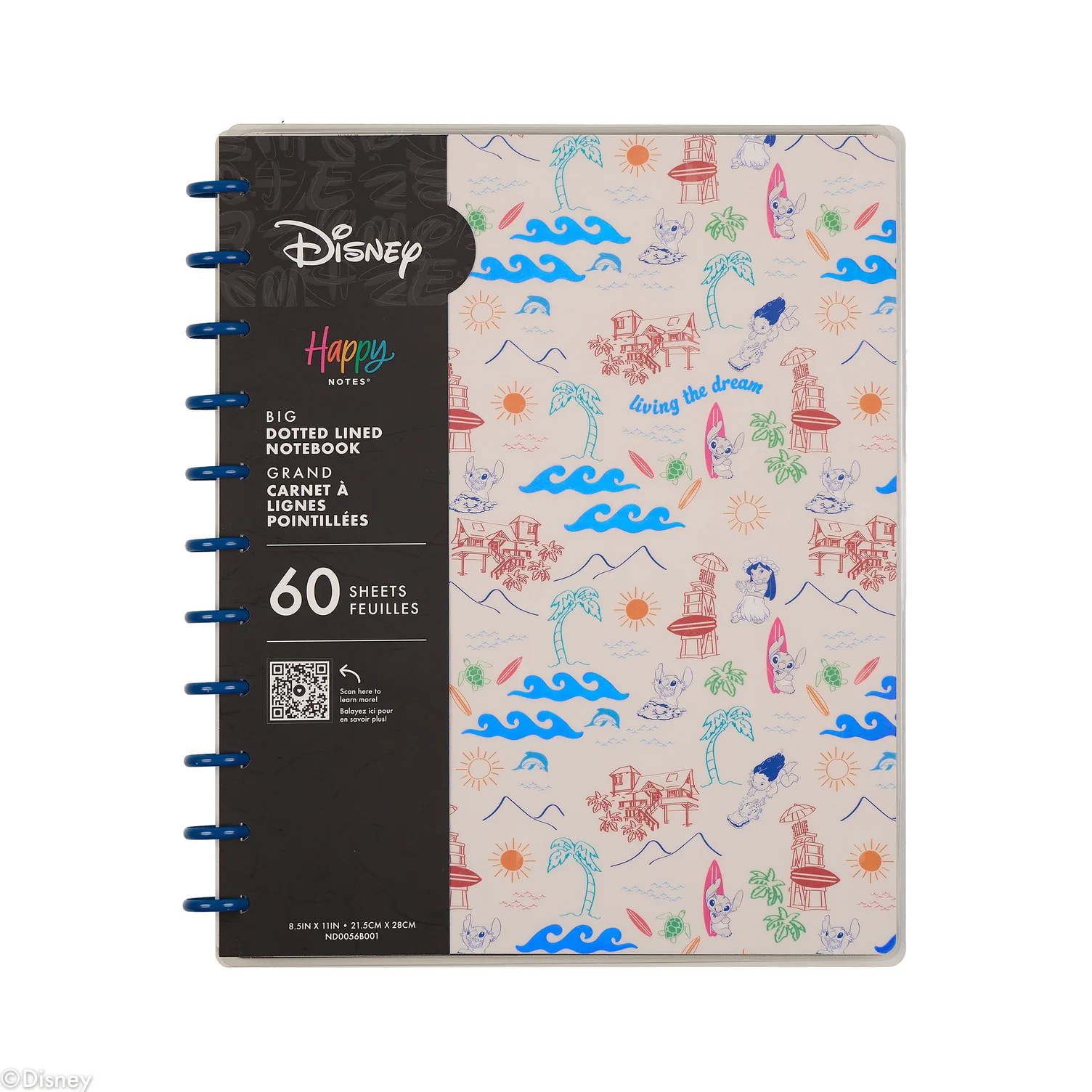 Disney Lilo & Stitch Make Waves - Dotted Lined Big Notebook - 60 Sheets - Image 12