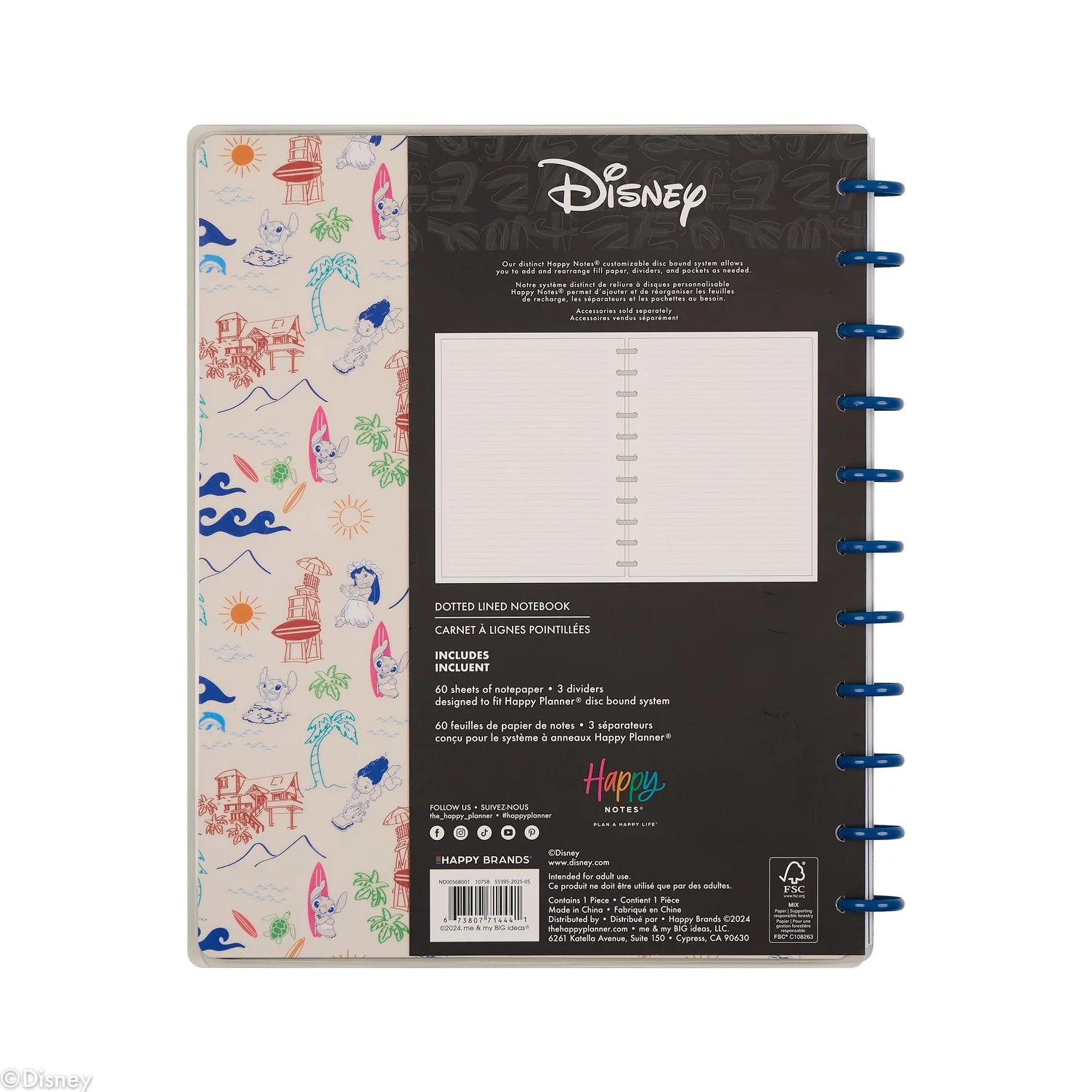 Disney Lilo & Stitch Make Waves - Dotted Lined Big Notebook - 60 Sheets - Image 14