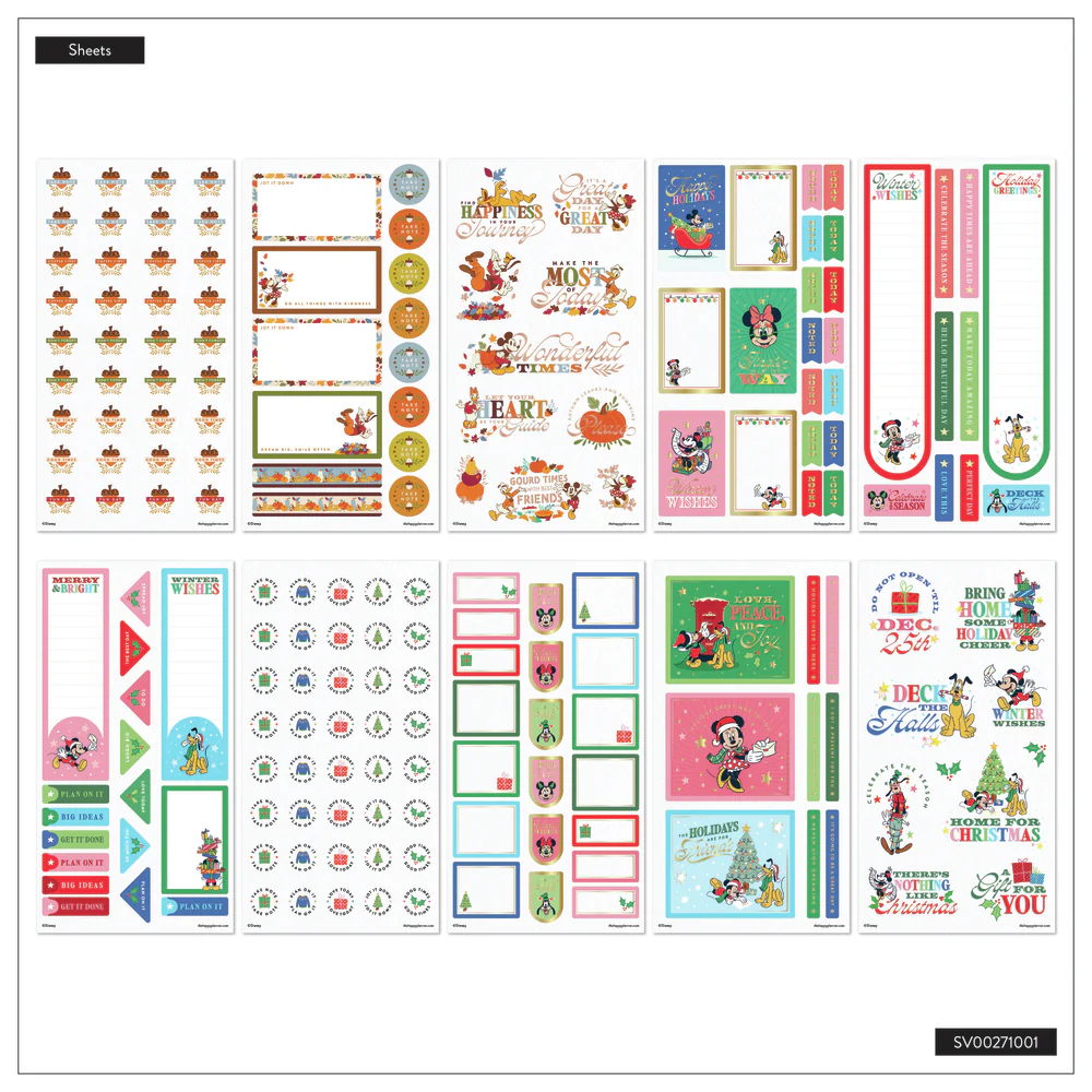Disney Mickey Mouse & Friends Seasonal - Mega Value Pack Stickers - 100 Sheets - Image 8