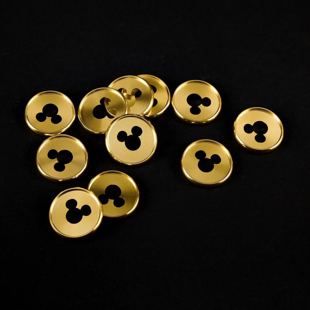 Disney© Mickey Mouse Medium Metal Disc Set - Gold - Image 2