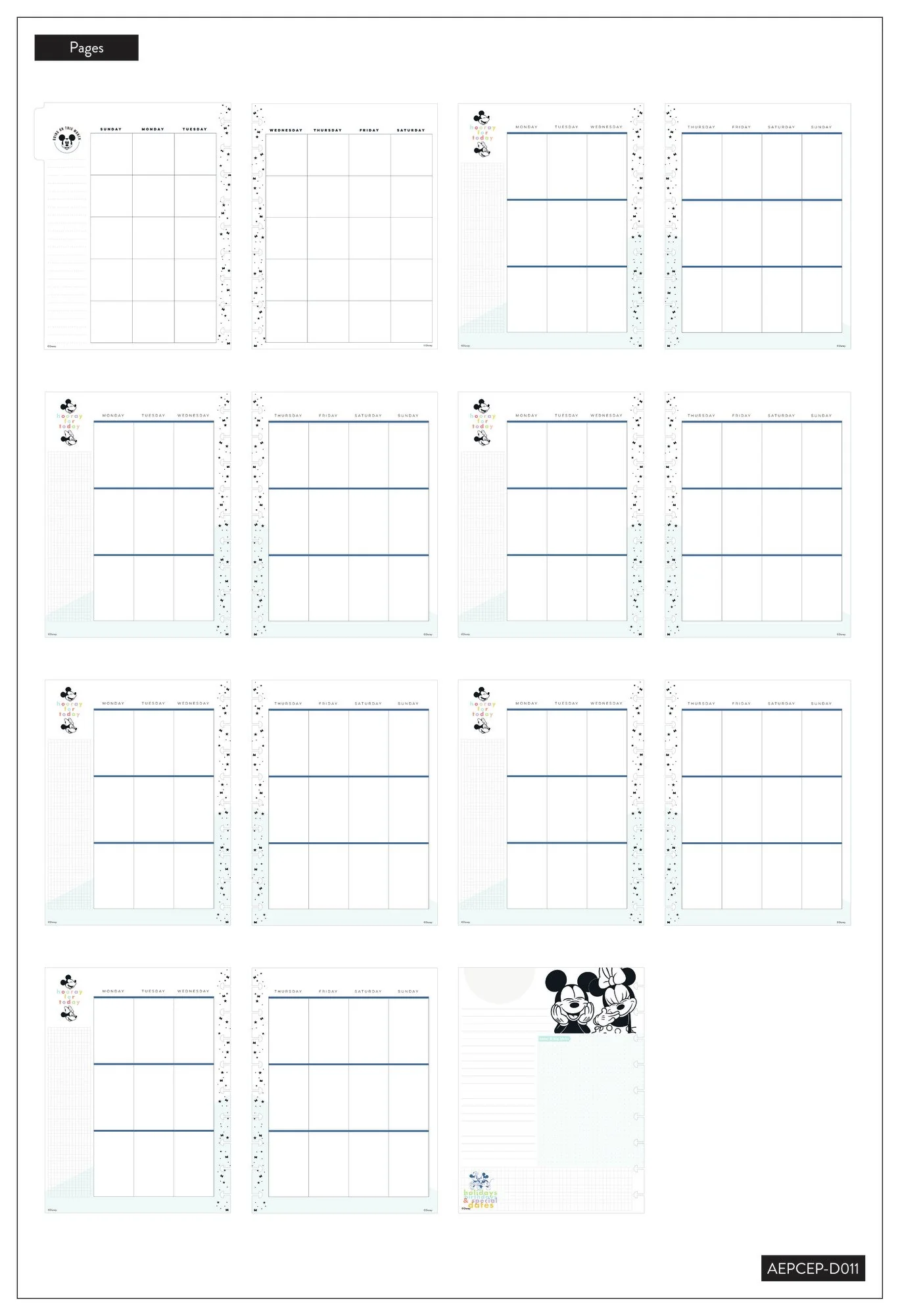 Disney© Mickey Mouse & Minnie Mouse Colorblock Undated Classic Vertical Extension Pack - Image 5