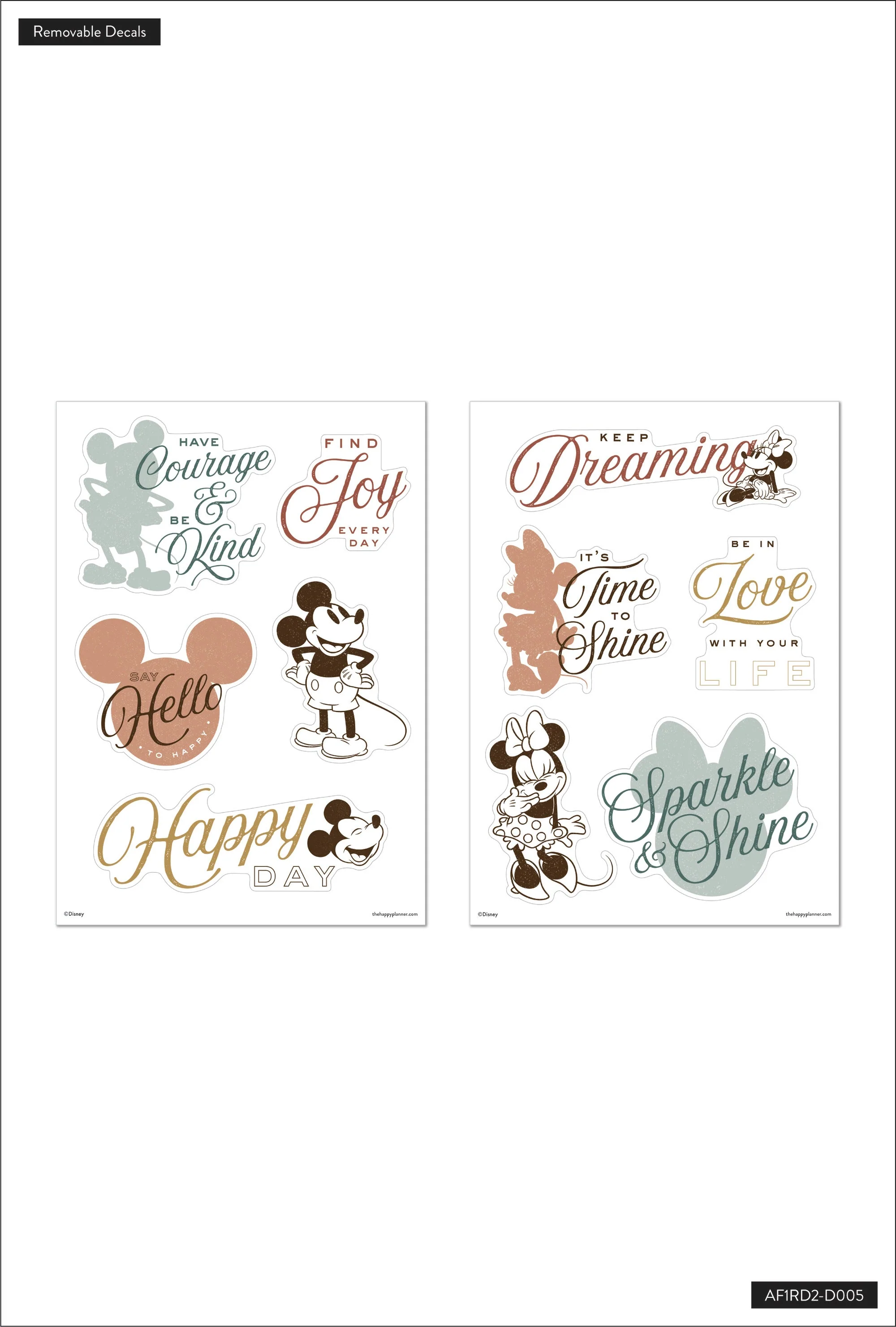 Disney© Mickey Mouse & Minnie Mouse Farmhouse Dry Erase Removable Decals - Image 5