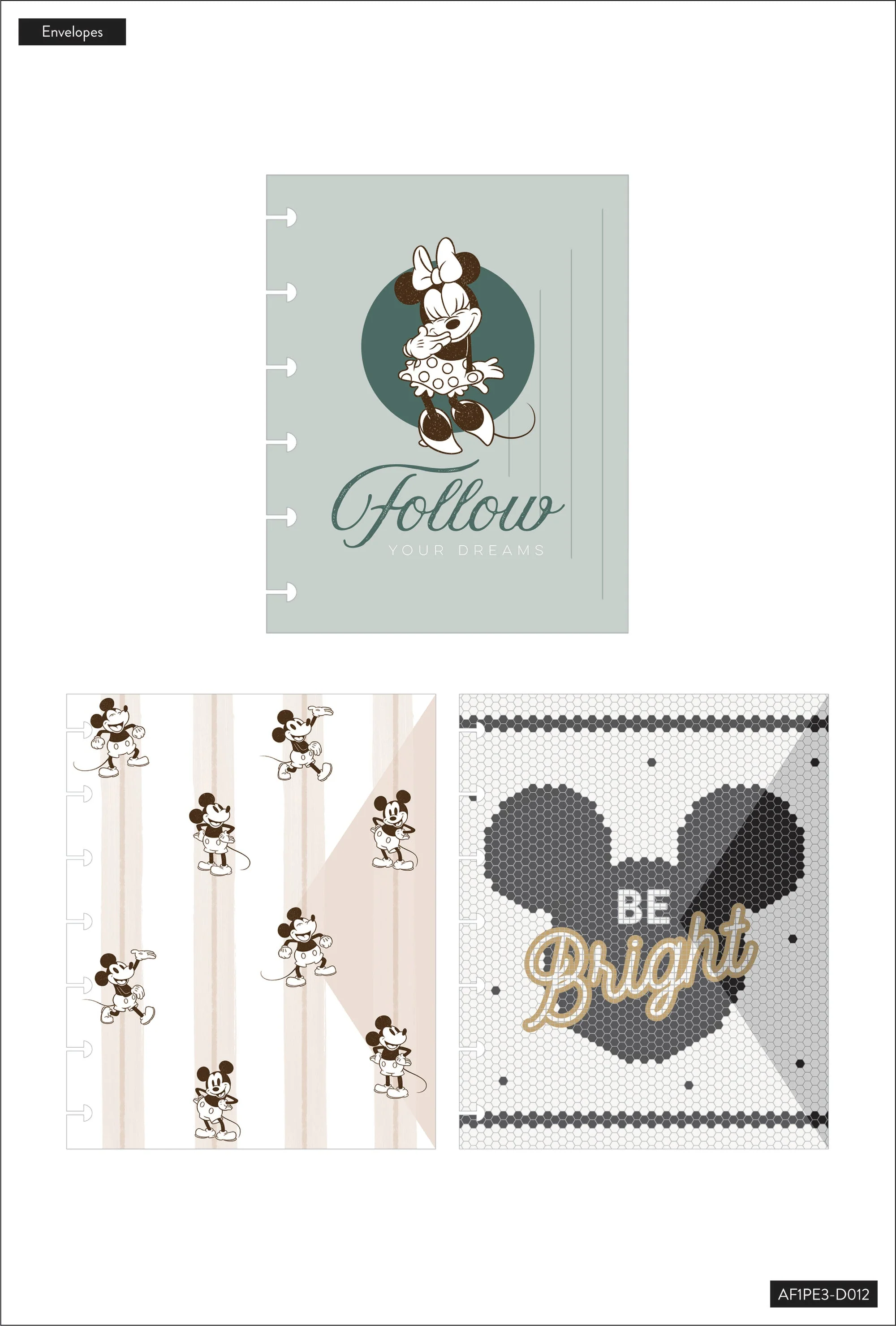 Disney© Mickey Mouse & Minnie Mouse Farmhouse Envelopes - 3 Pack - Image 2
