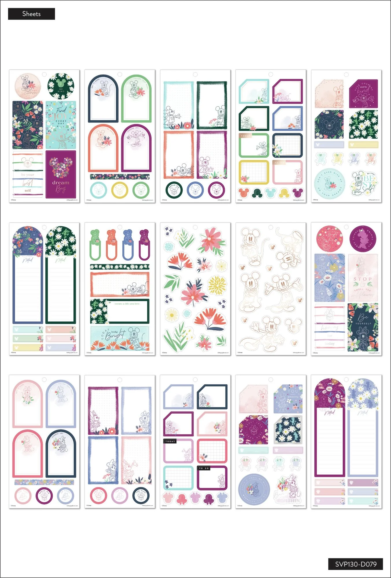 Disney © Mickey Mouse & Minnie Mouse Floral Value Pack Stickers - Big - Image 4