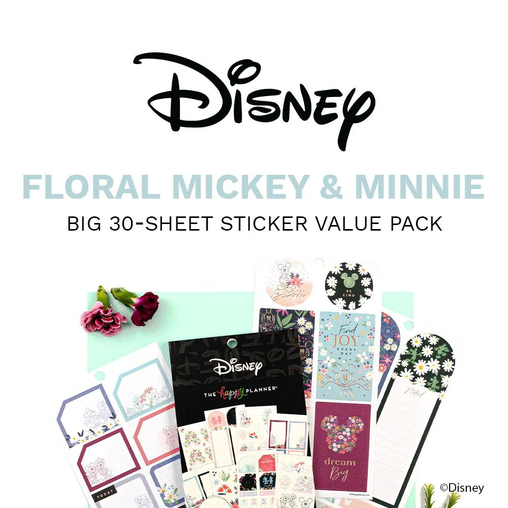 Disney © Mickey Mouse & Minnie Mouse Floral Value Pack Stickers - Big - Image 6