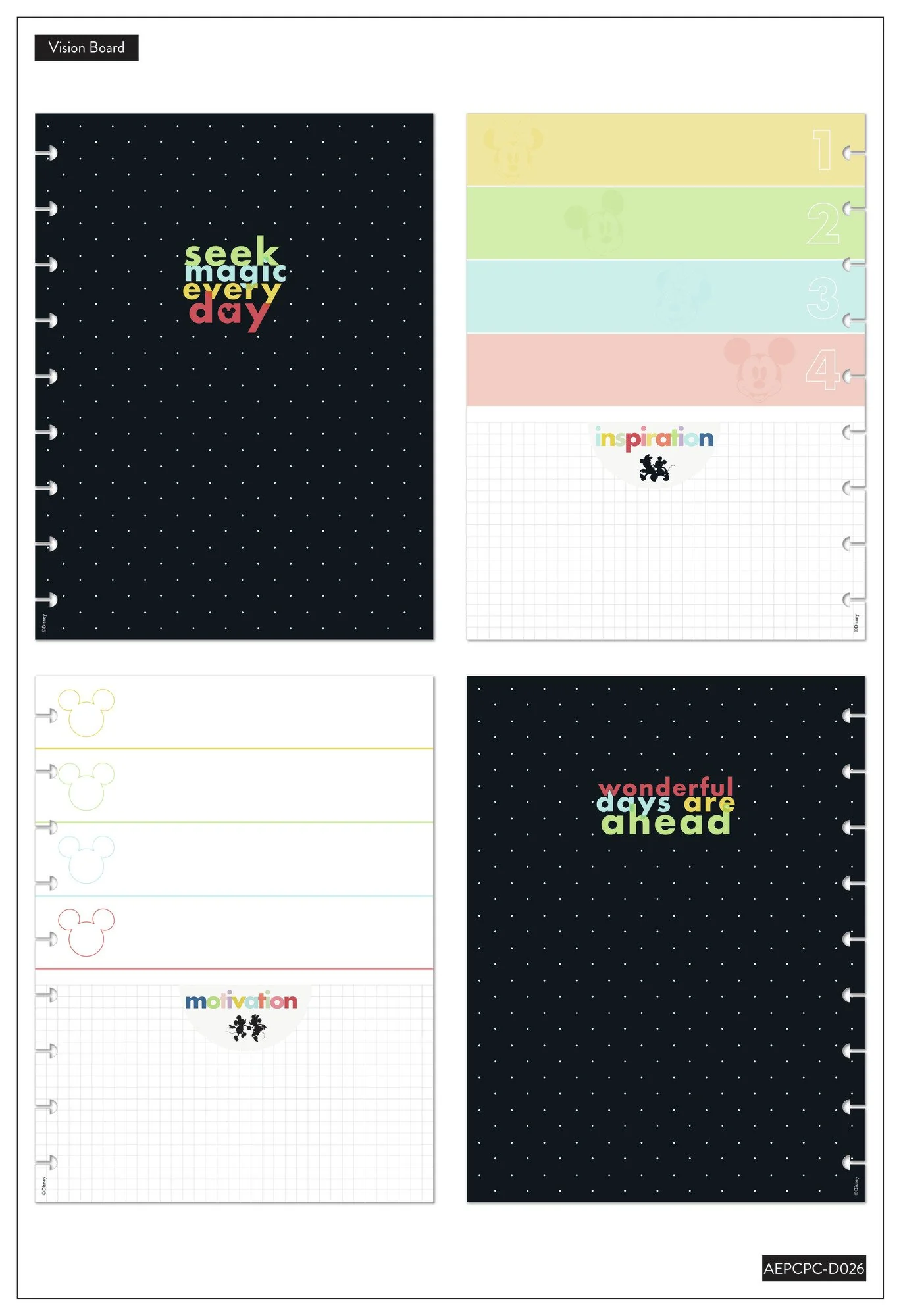 Disney© Mickey Mouse & Minnie Mouse Joy Colorblock Classic Planner Companion - Image 6