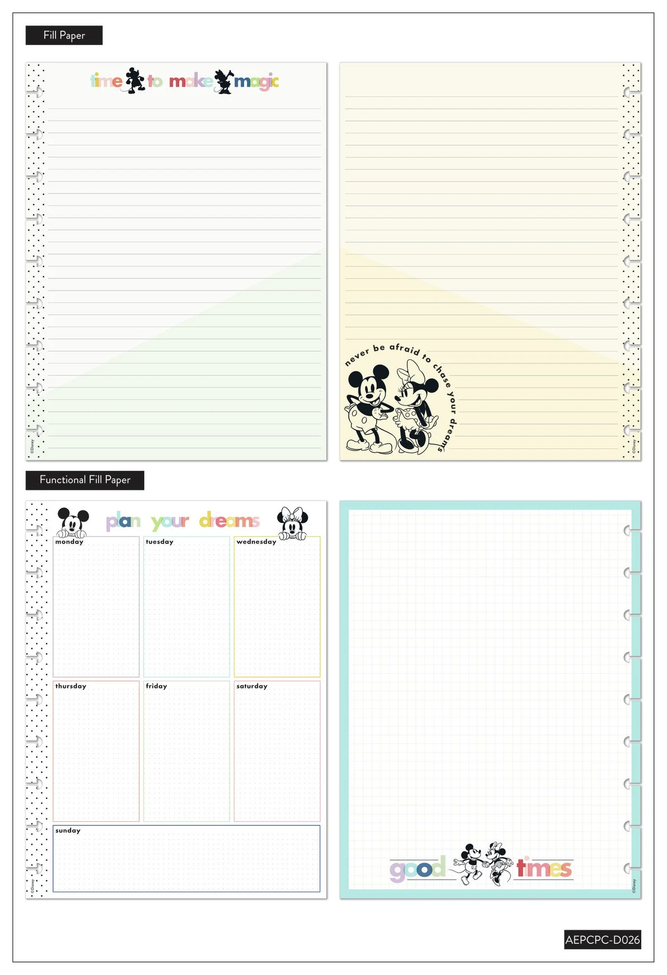 Disney© Mickey Mouse & Minnie Mouse Joy Colorblock Classic Planner Companion - Image 7