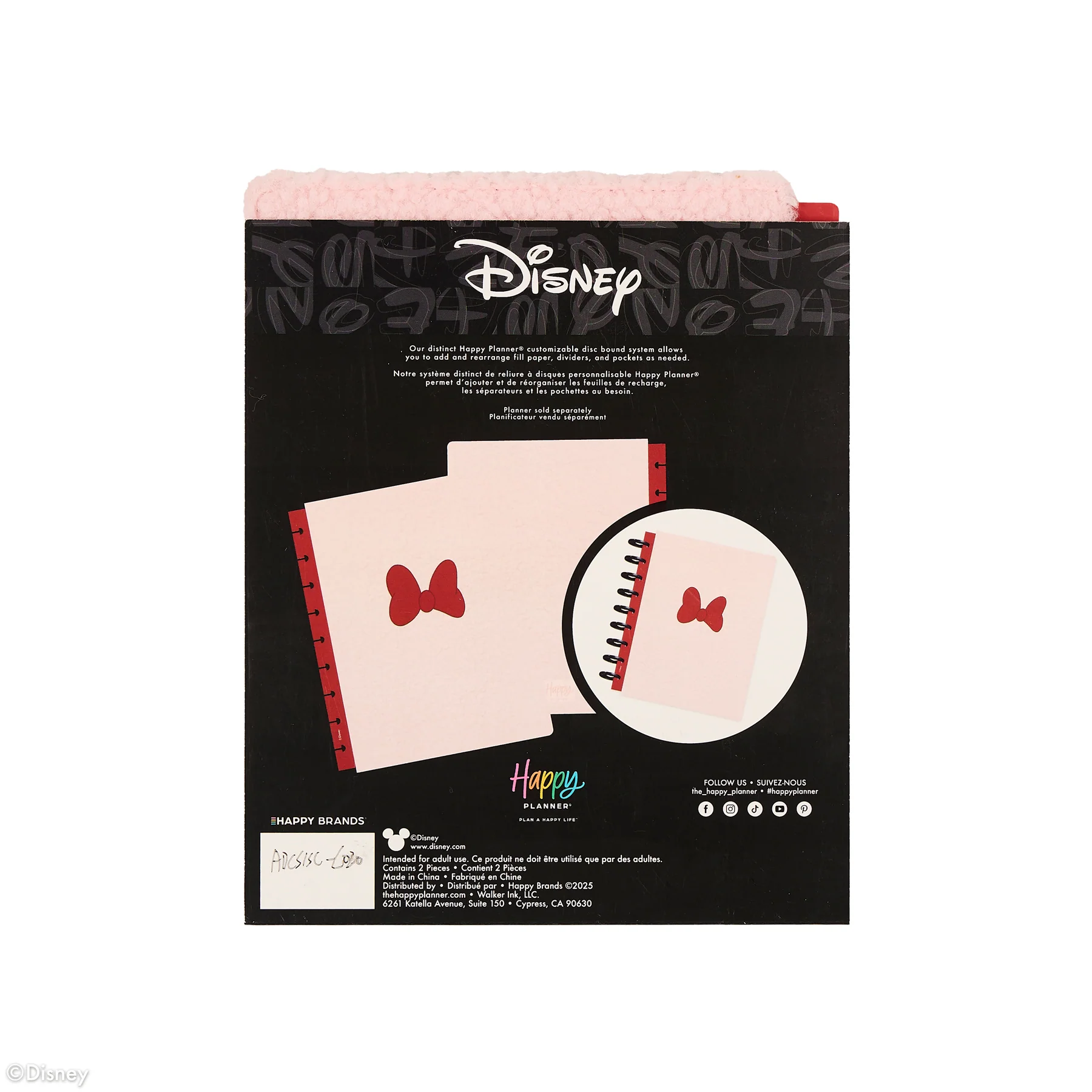 Disney Minnie Mouse Bow Happy - DELUXE Sherpa Snap In Classic Planner Cover - Image 13